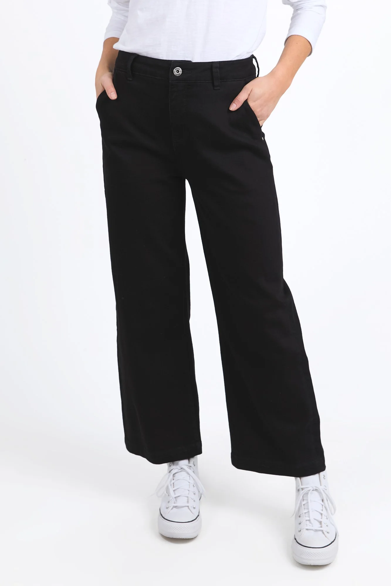 Elm Izzy Wide Leg Jean Black - Image 2