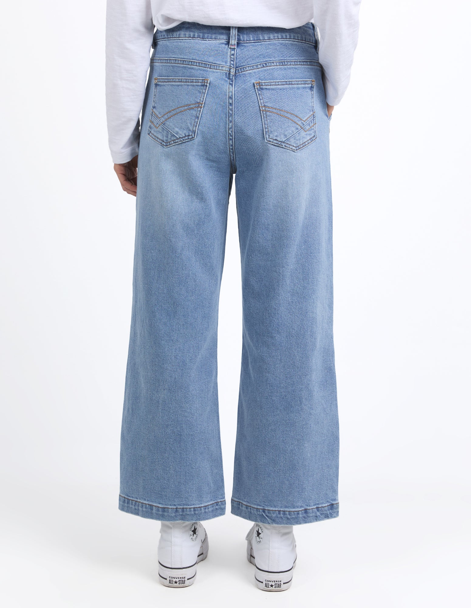 Elm Izzy Wide Leg Jean Vintage Blue Wash - Image 2