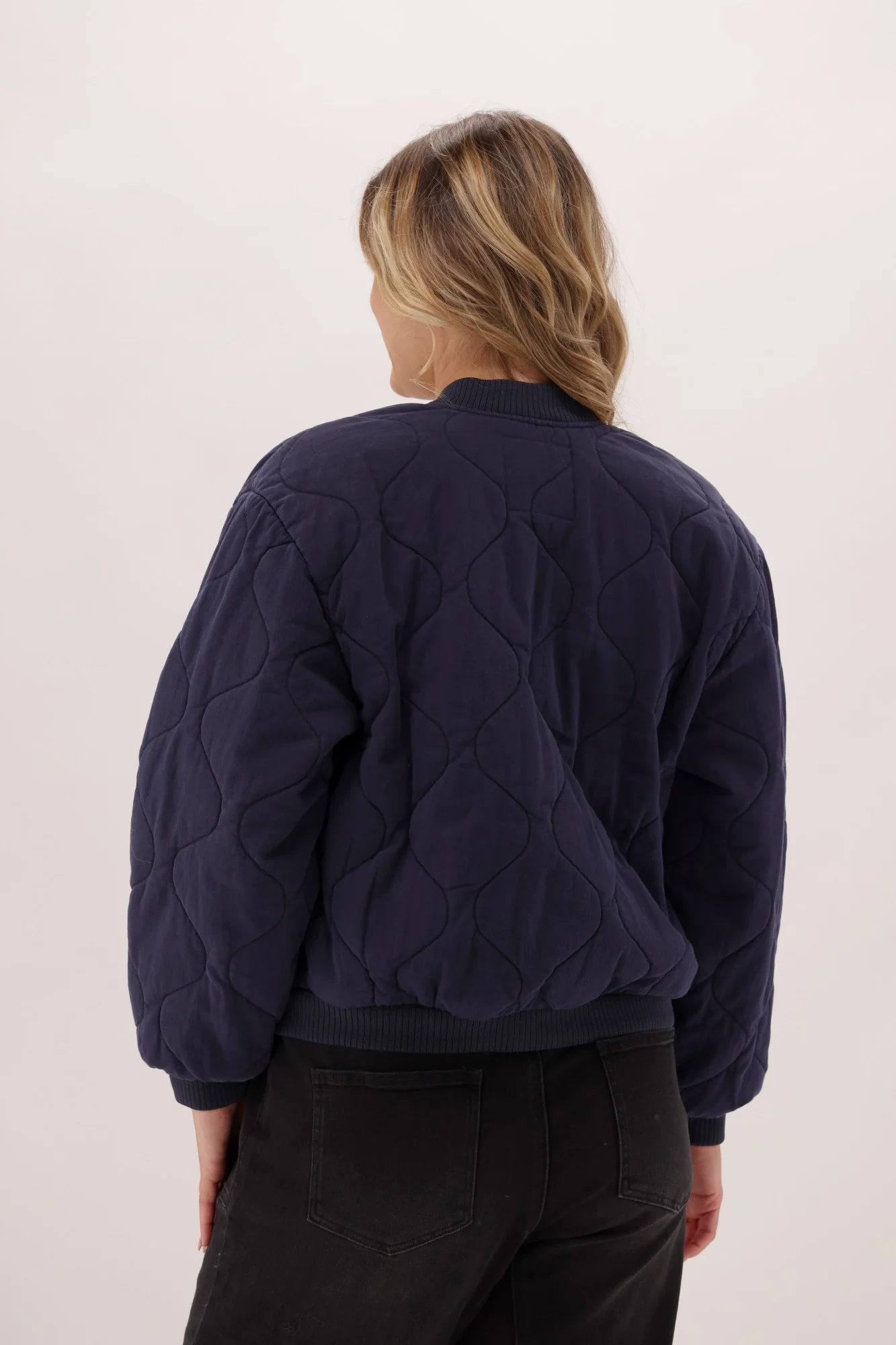 Elm Jean Bomber Jacket Midnight Navy - Image 8