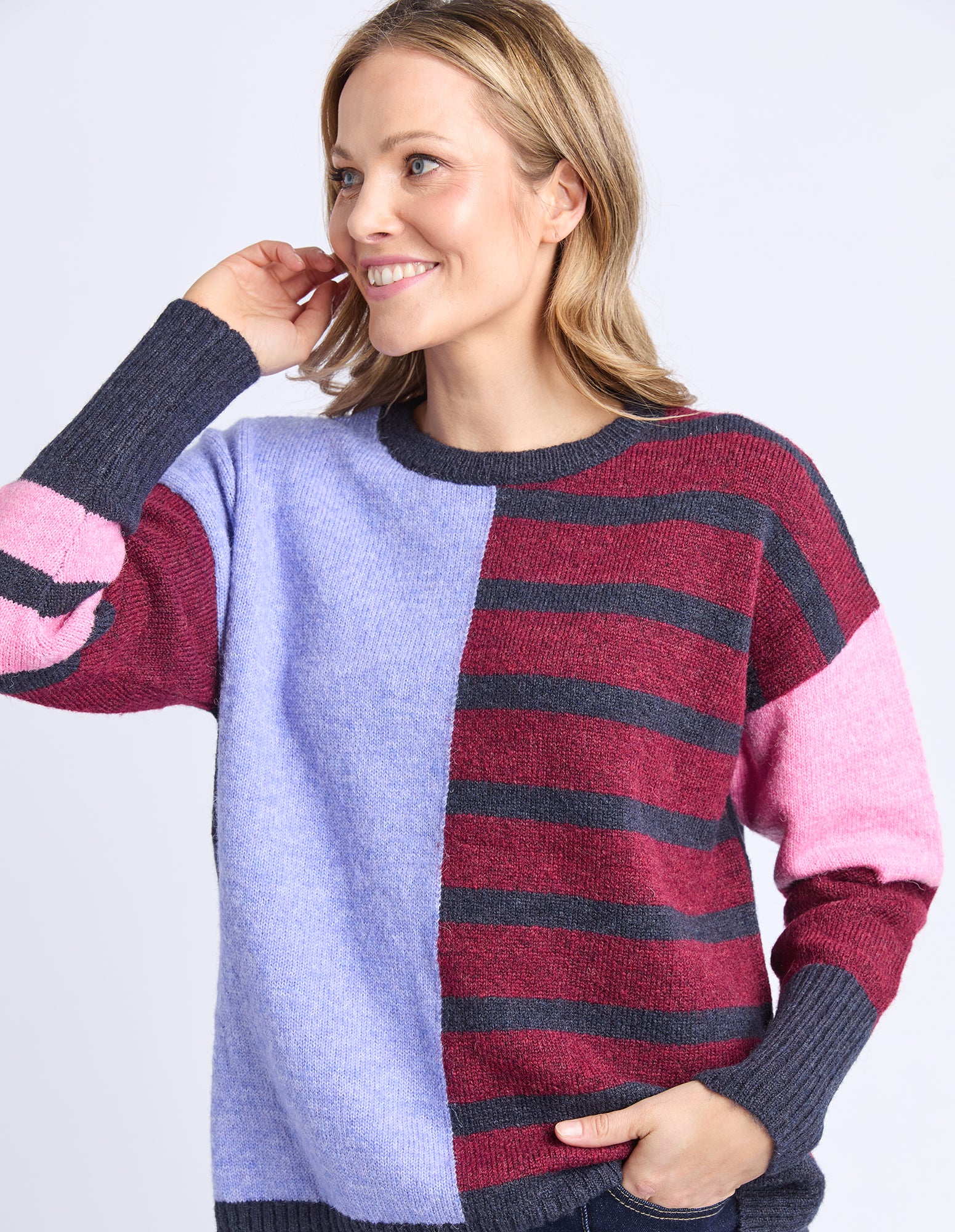 Elm Kit Knit Multicoloured Panels Jumper - Image 3