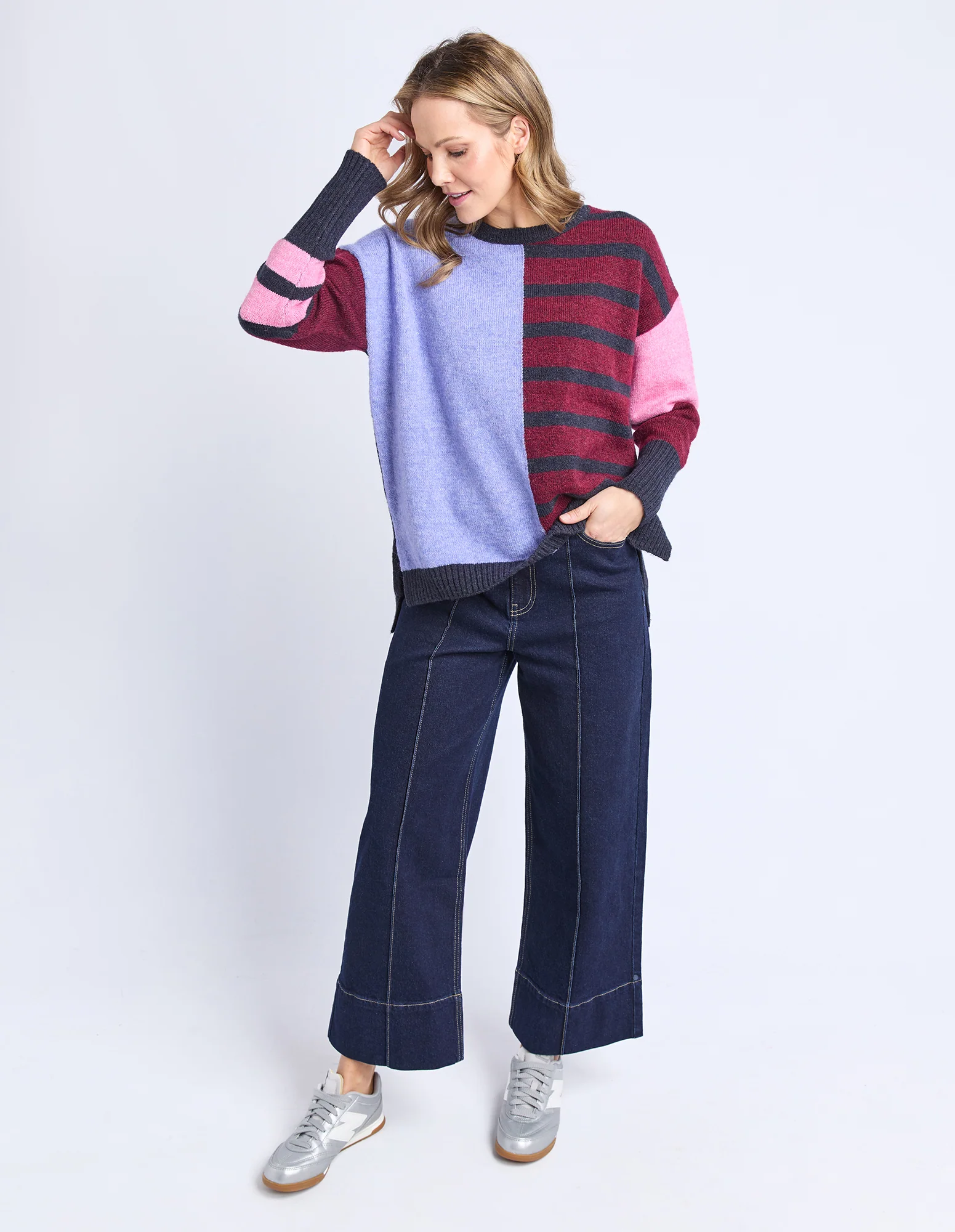 Elm Kit Knit Multicoloured Panels Jumper - Image 4