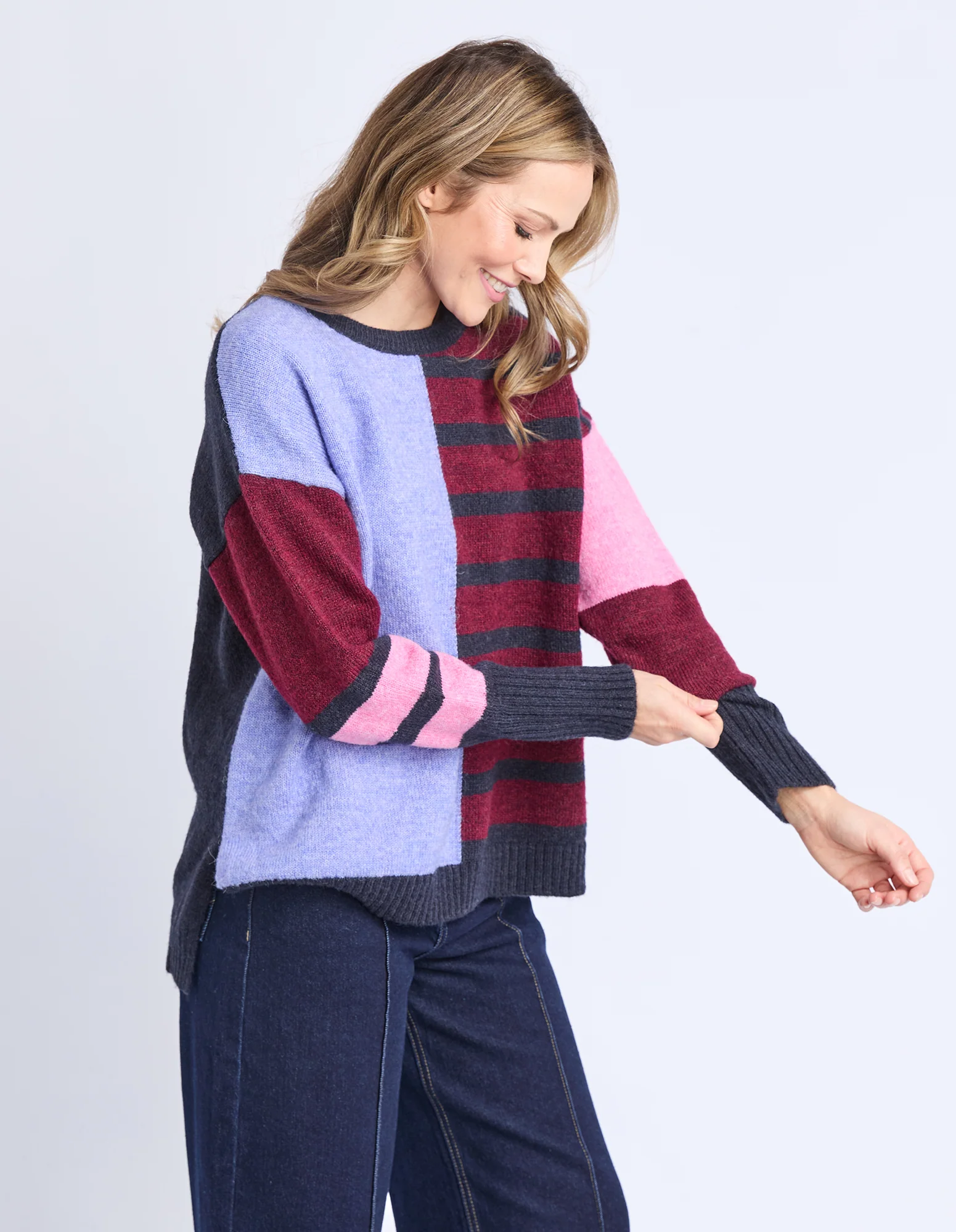 Elm Kit Knit Multicoloured Panels Jumper - Image 5