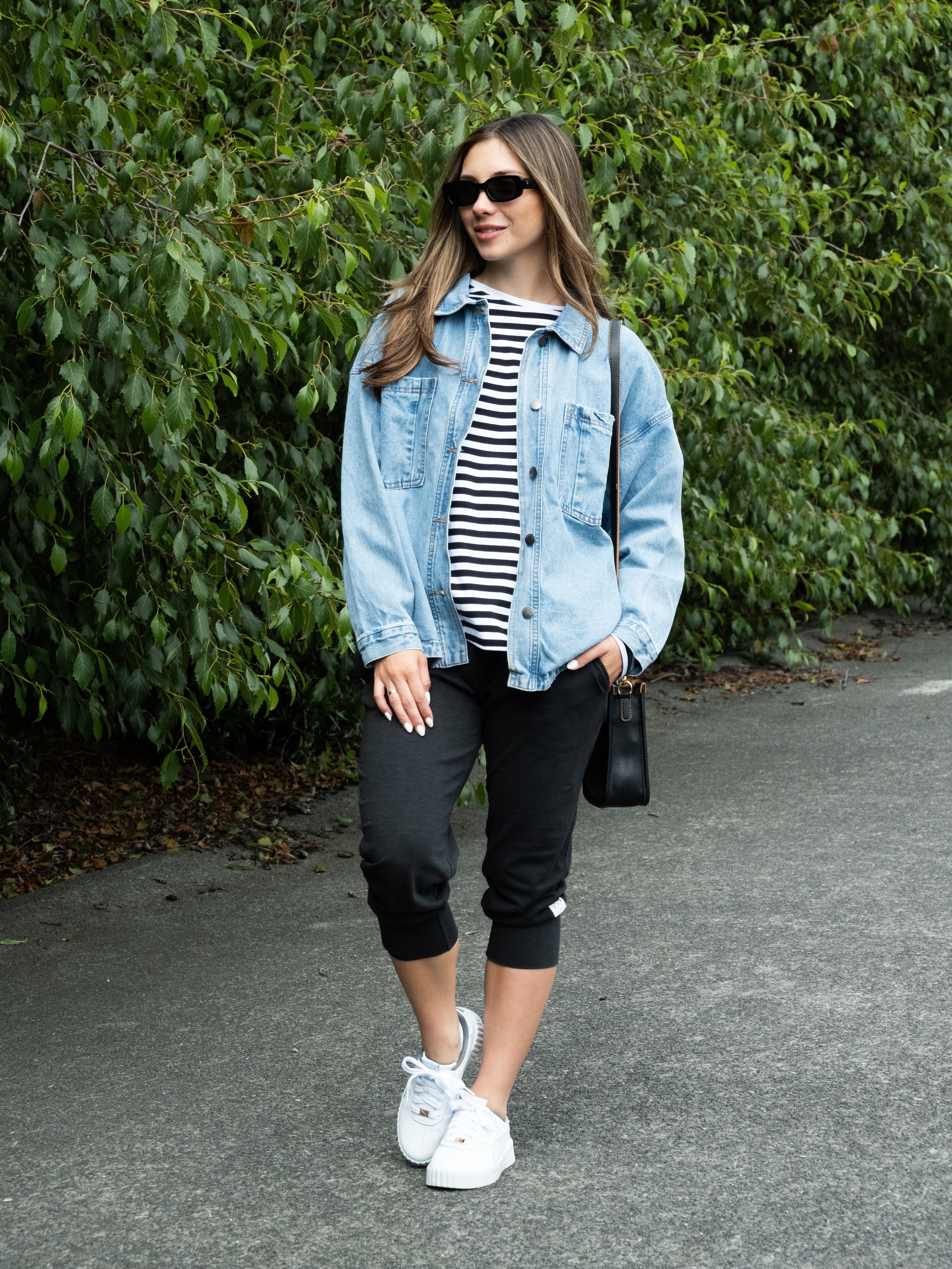 Elm Lauren L/S Tee Black & White Stripe - Image 11