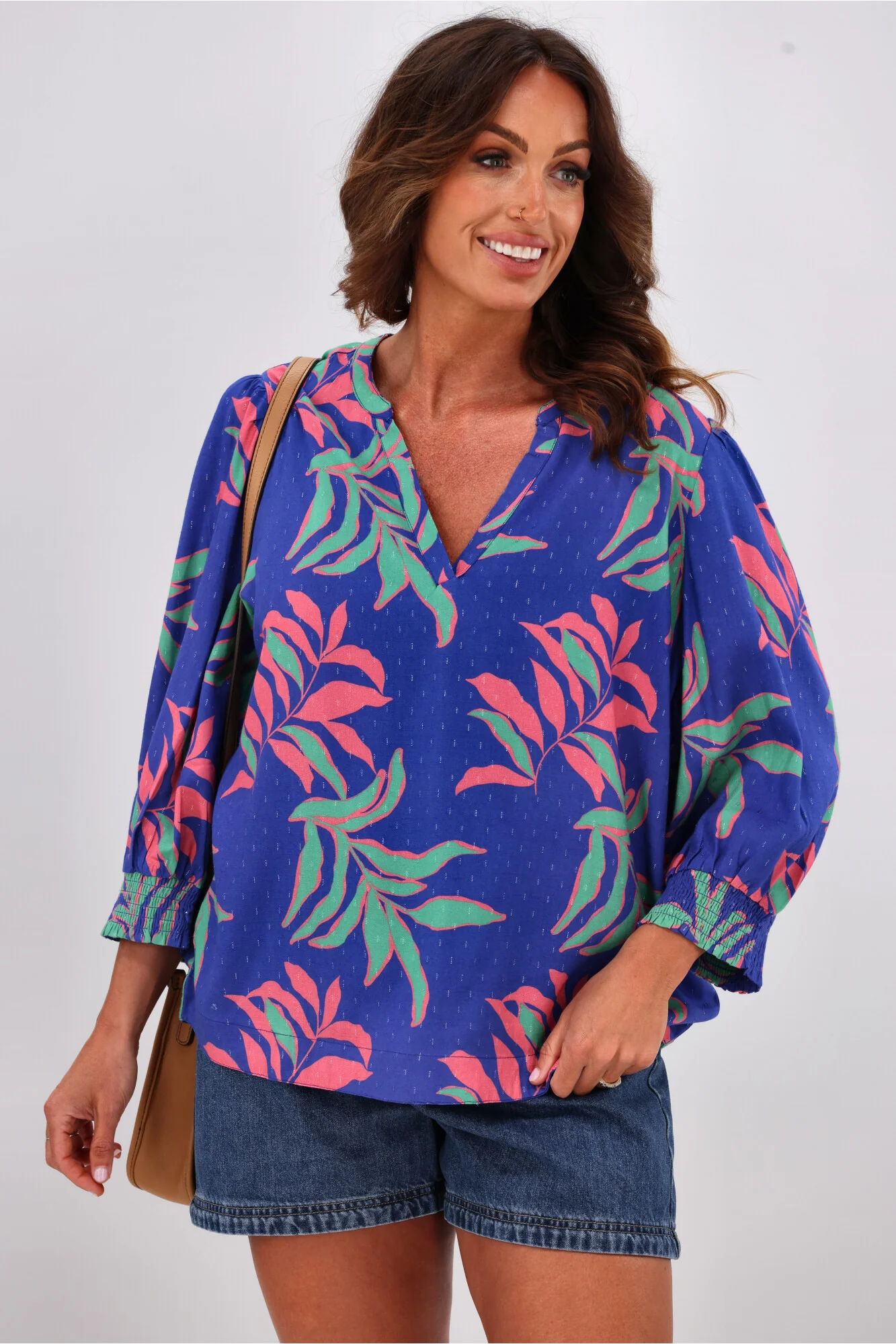 Elm Leilani Blouse Lani Tropical Print - Image 2