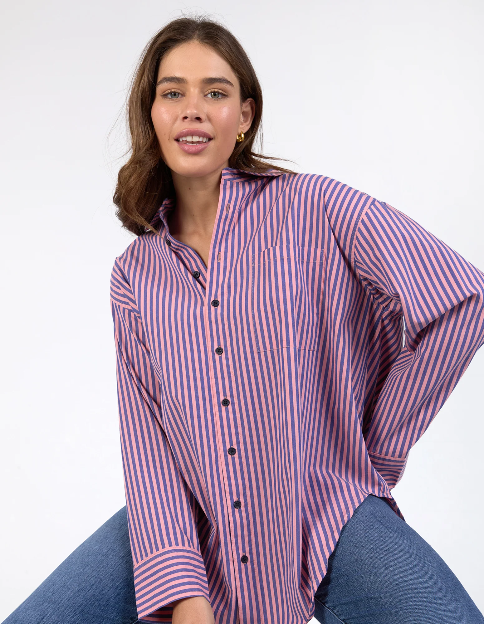 Elm Lila Stripe Shirt French Blue Charm Pink Stripe - Image 5