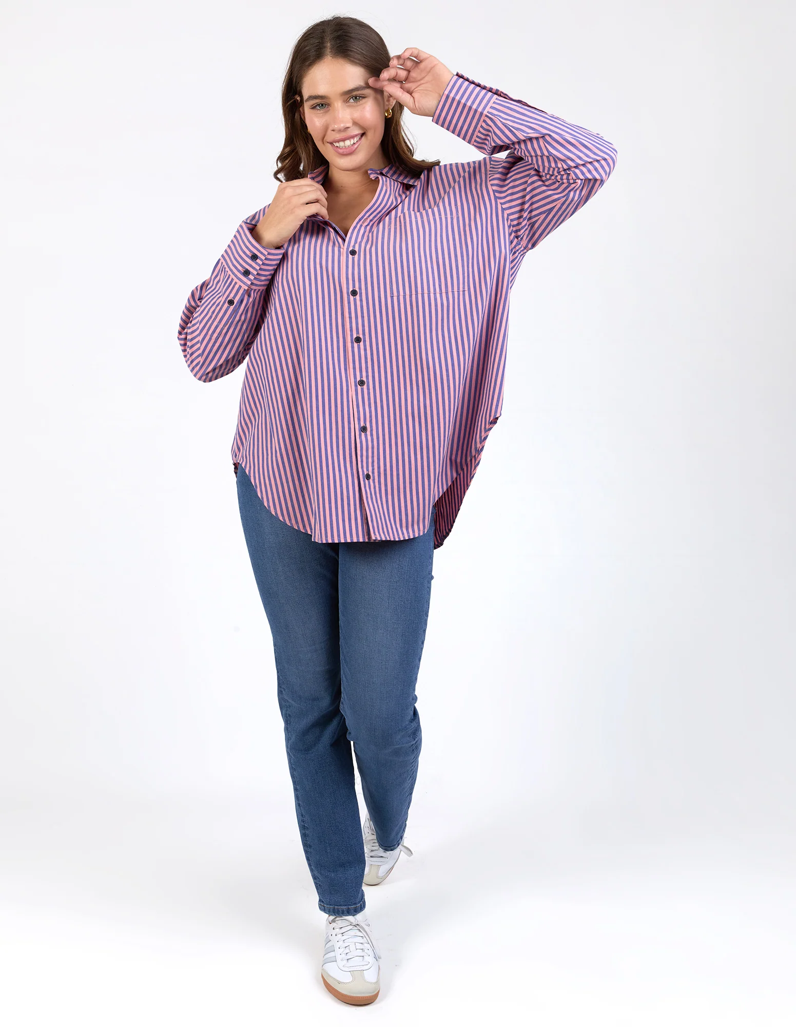 Elm Lila Stripe Shirt French Blue Charm Pink Stripe - Image 7