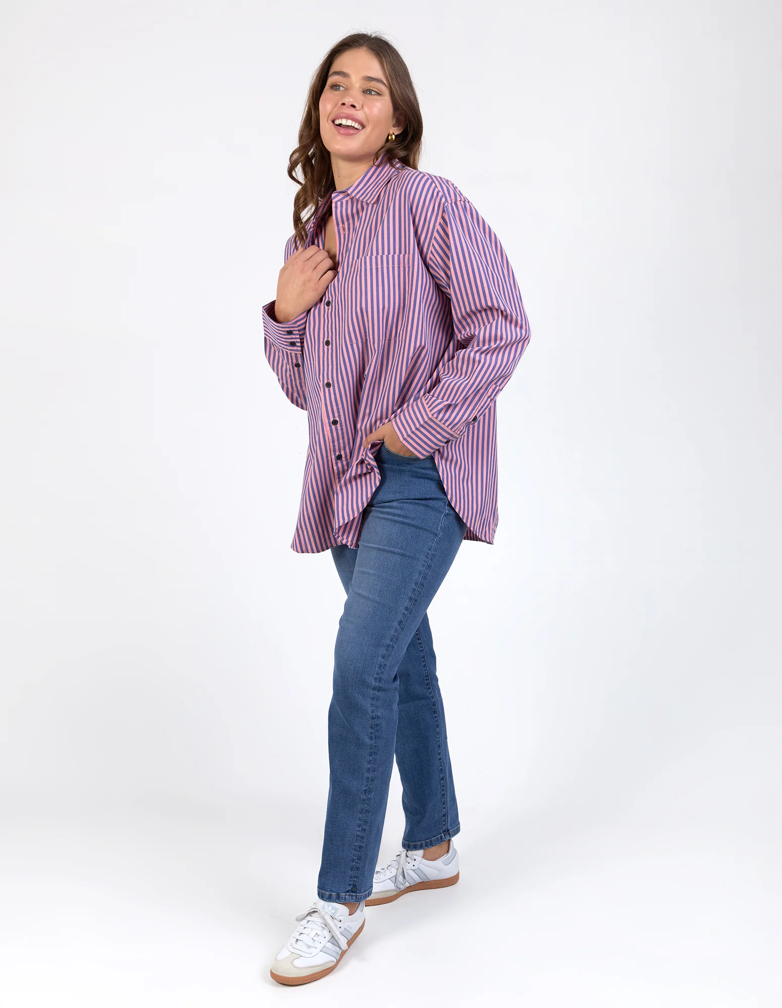 Elm Lila Stripe Shirt French Blue Charm Pink Stripe - Image 9