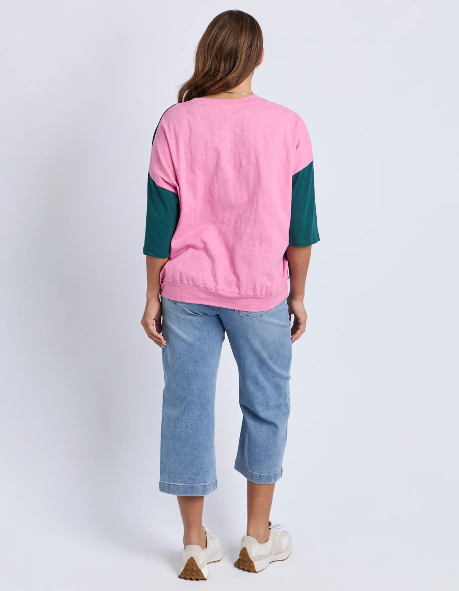 Elm Mazie Colour Block Sweat Teal - Image 6