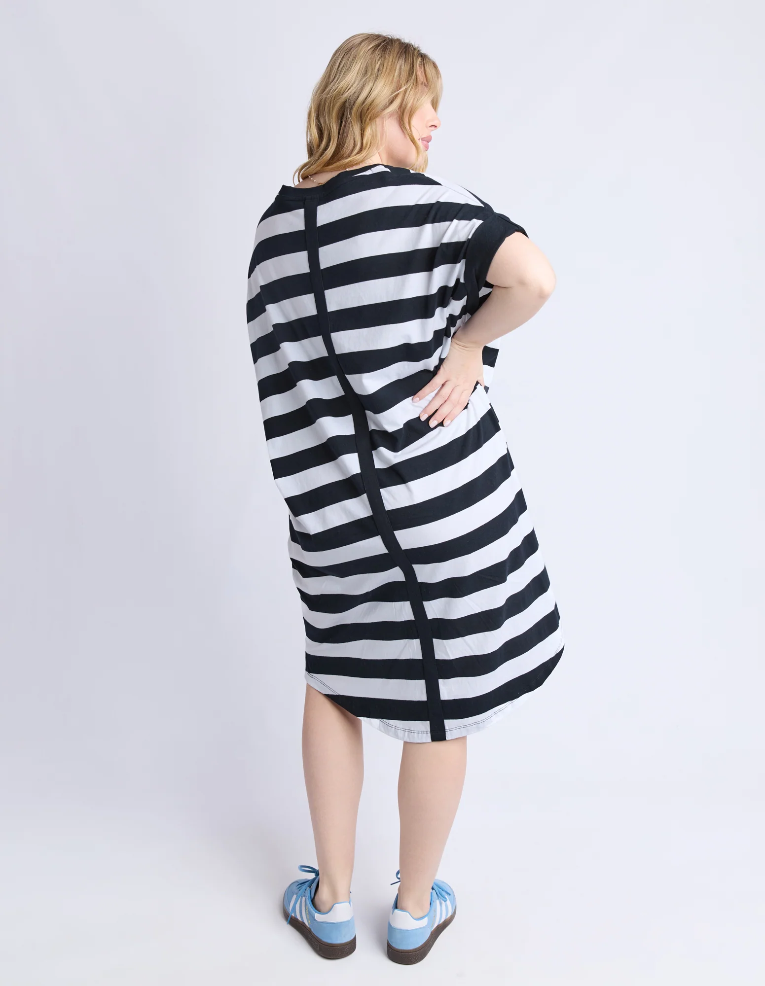 Elm Mckinley Dress Black And White Stripe - Image 2
