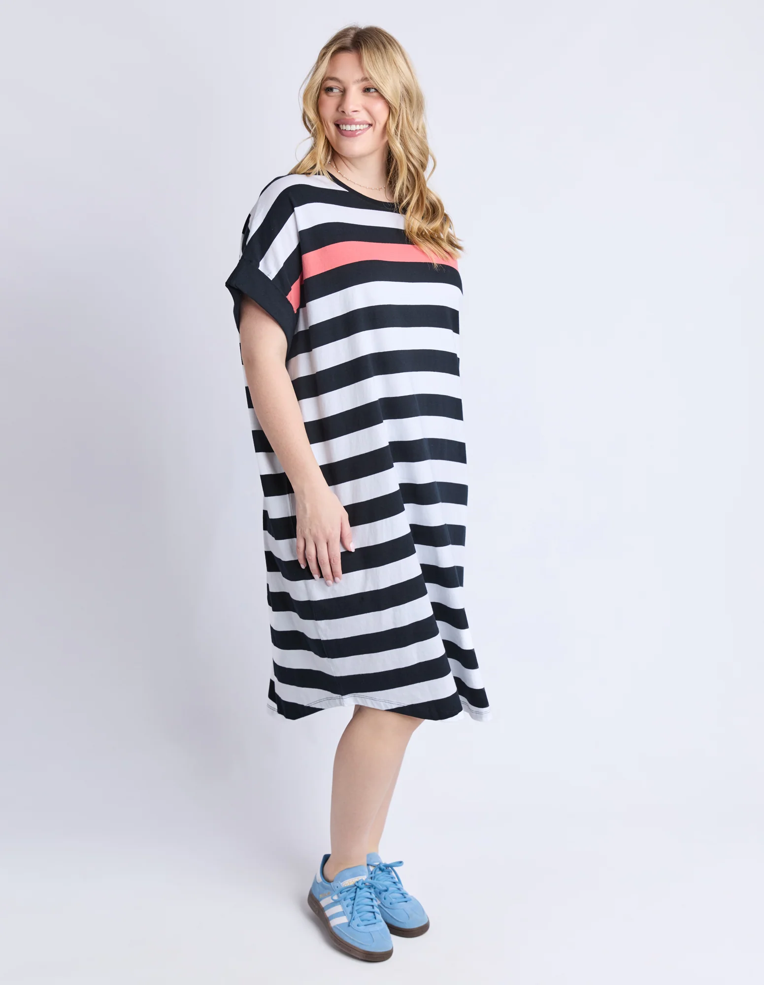 Elm Mckinley Dress Black And White Stripe - Image 3