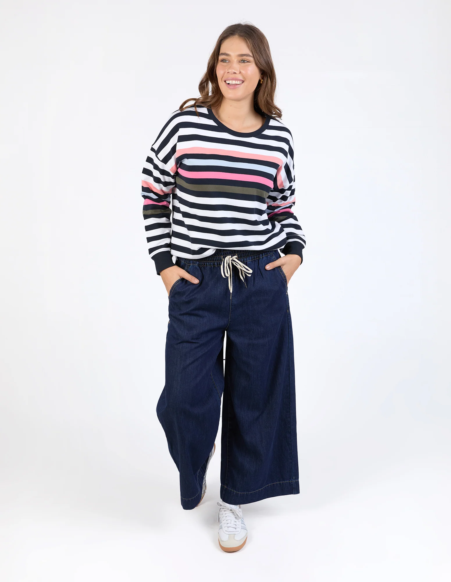 Elm Merriment Crew Navy White Stripe - Image 8