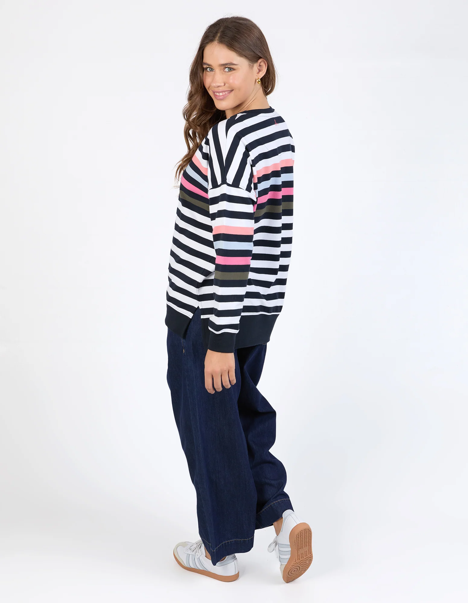 Elm Merriment Crew Navy White Stripe - Image 9