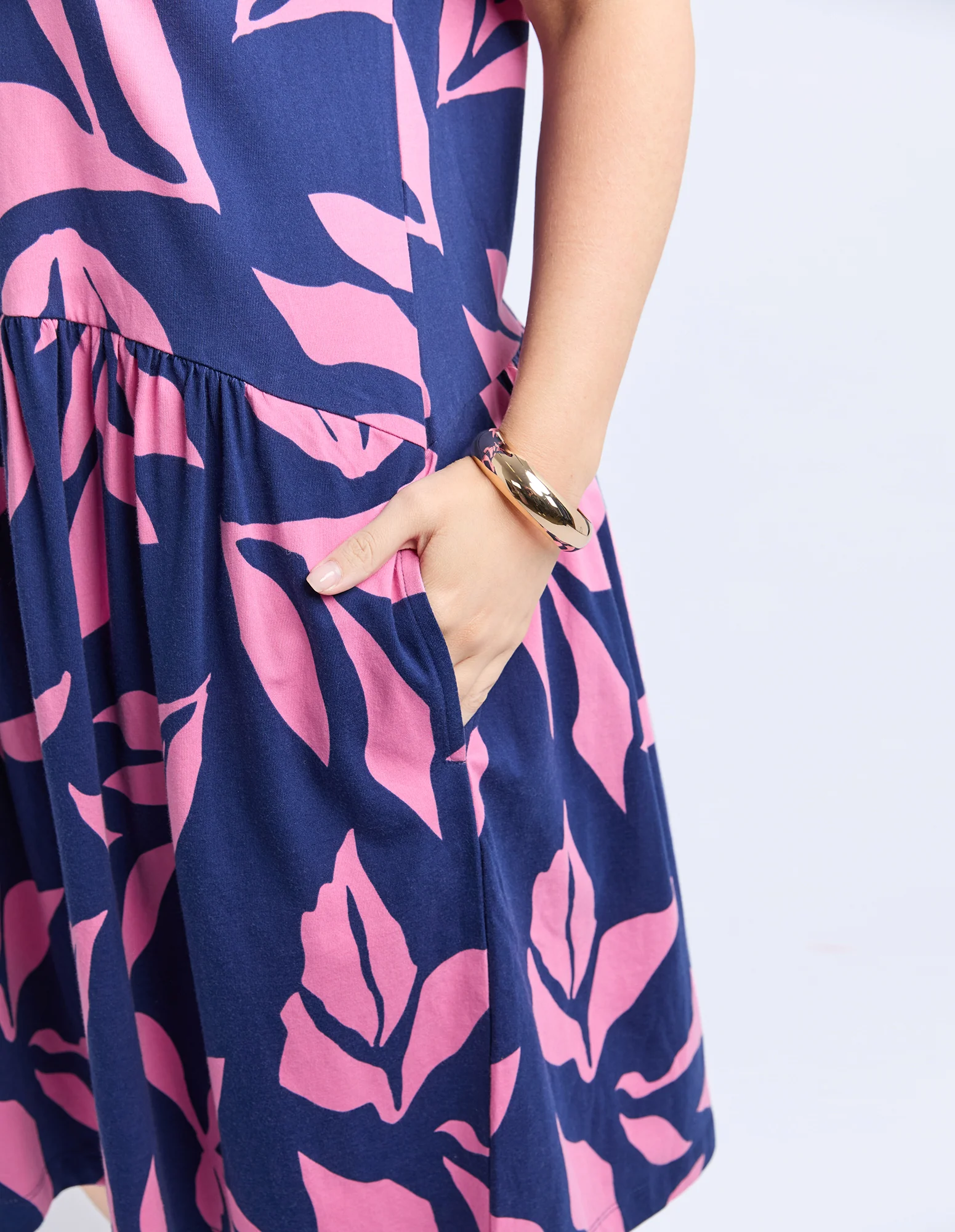 Elm Mimosa Dress Blue Depths Yardage Print - Image 8