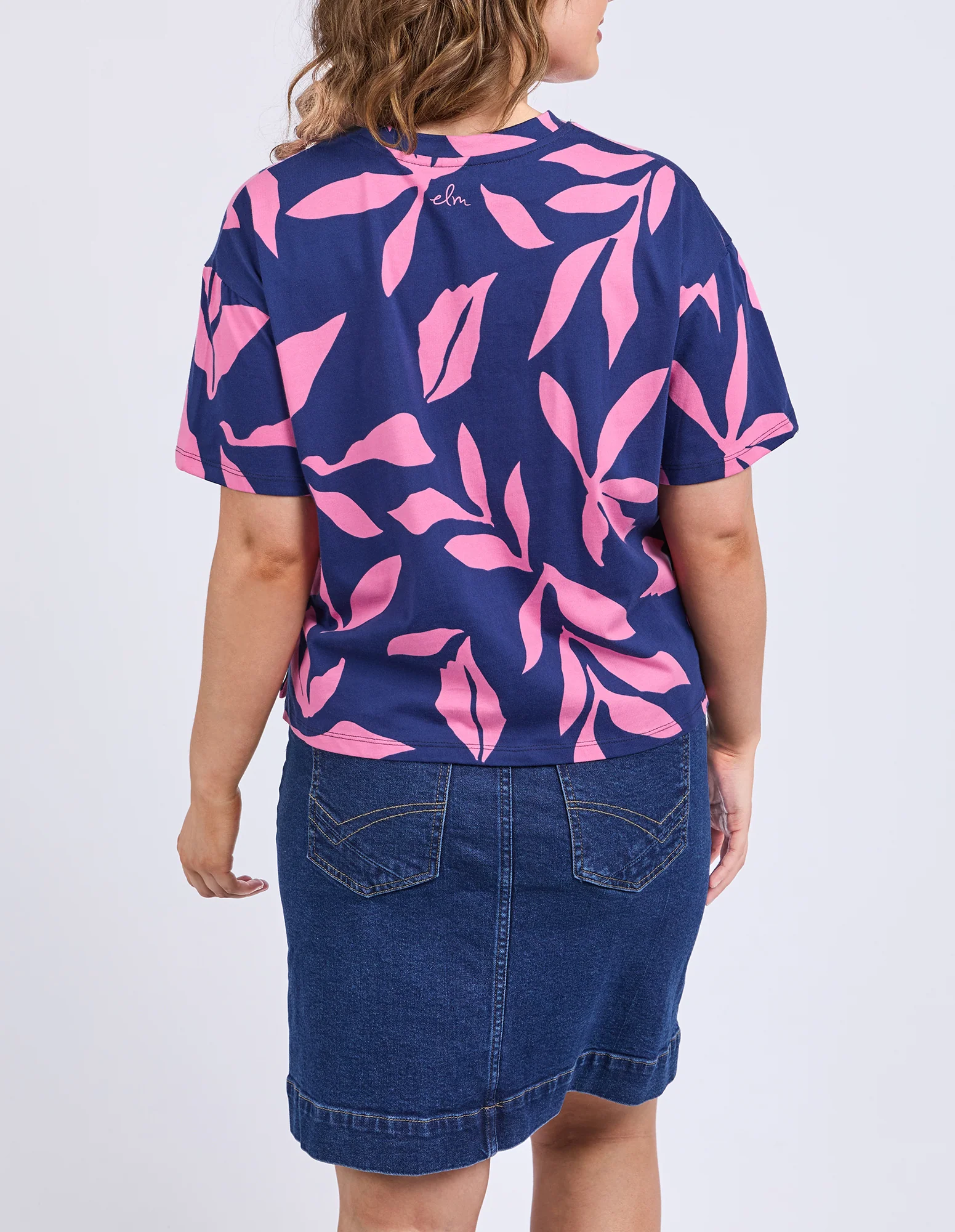 Elm Mimosa Tee Blue Depths Yardage Print - Image 8