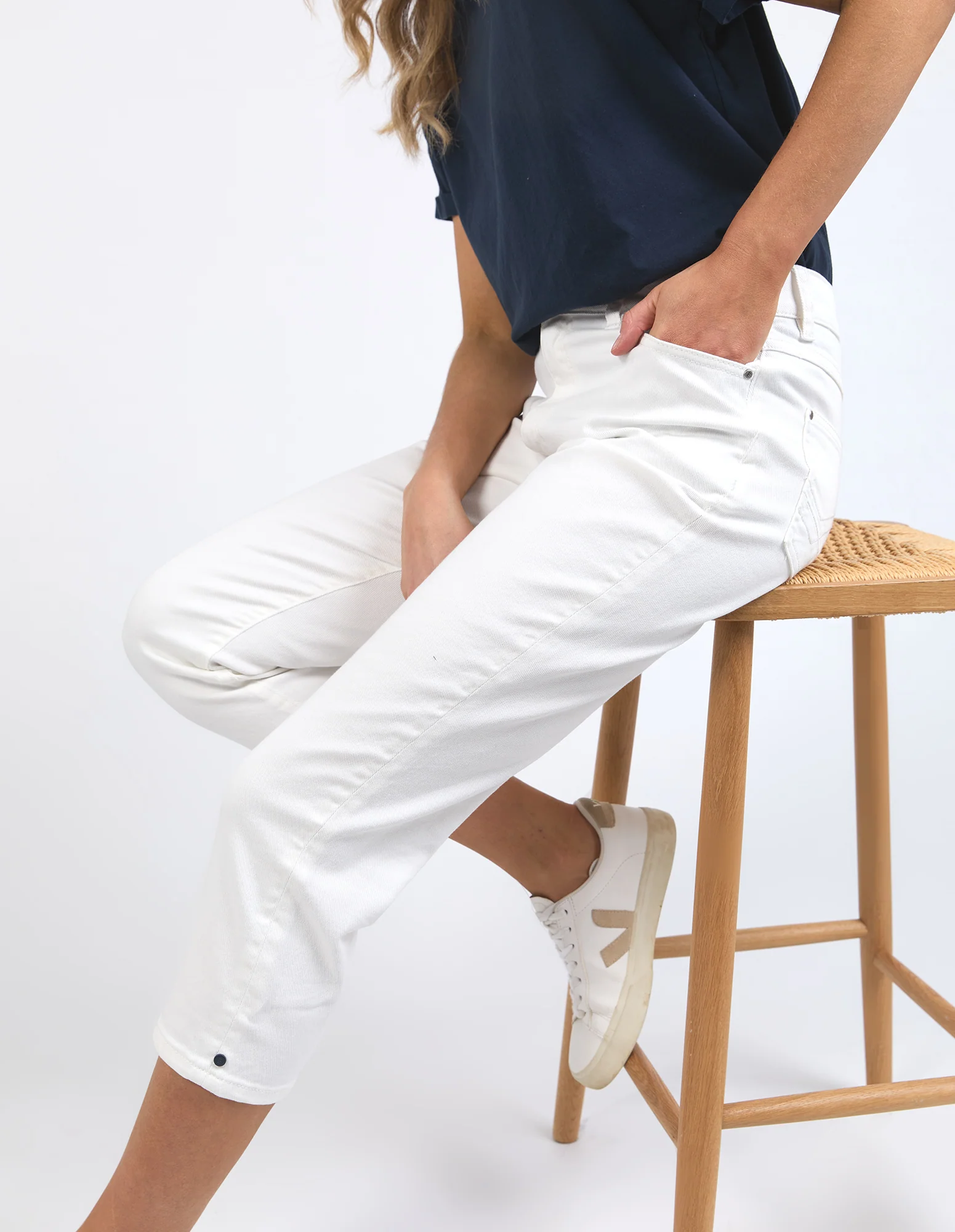 Elm Mollie Capri Jean White - Image 4