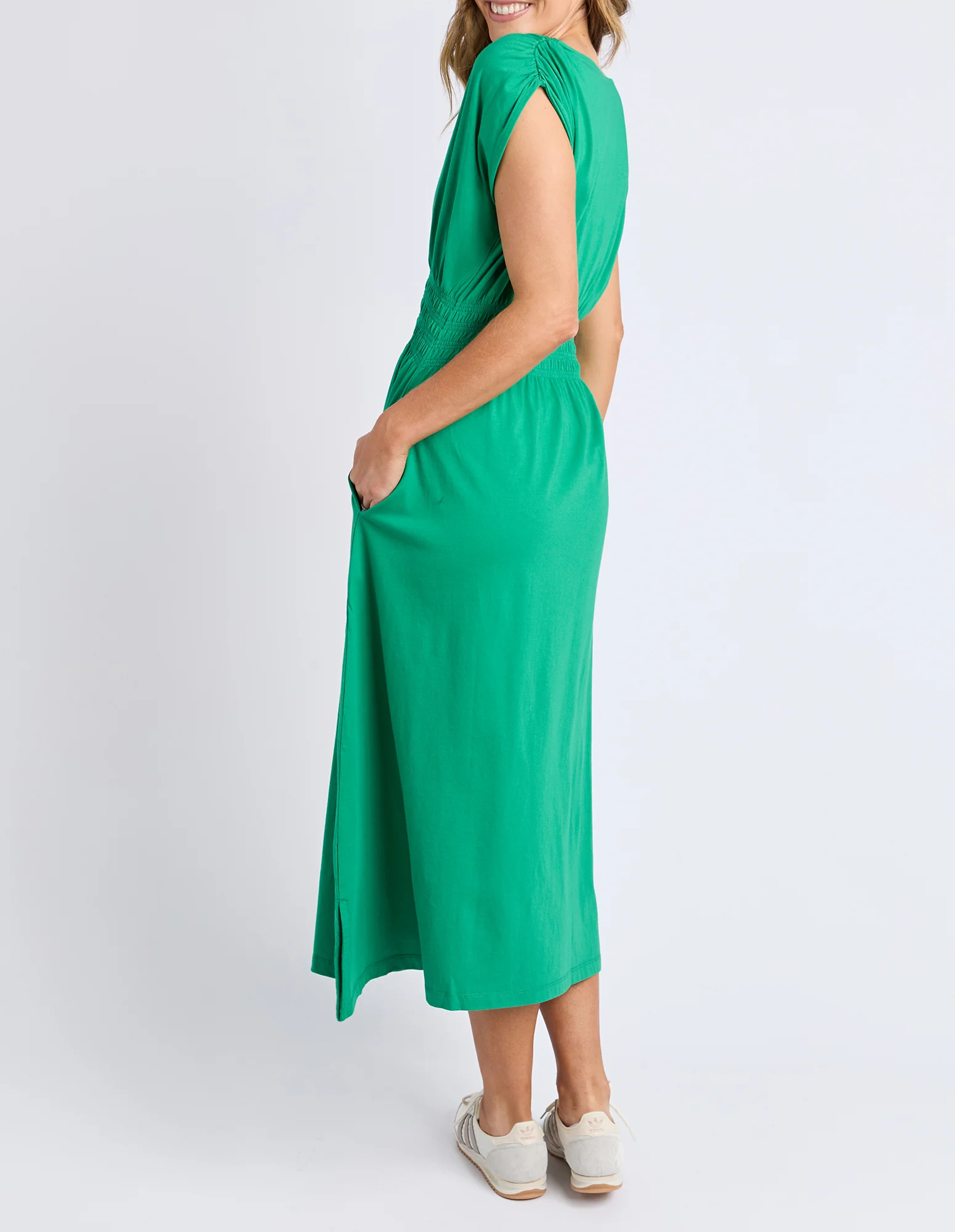 Elm Nelle Midi Dress Pine Green - Image 7