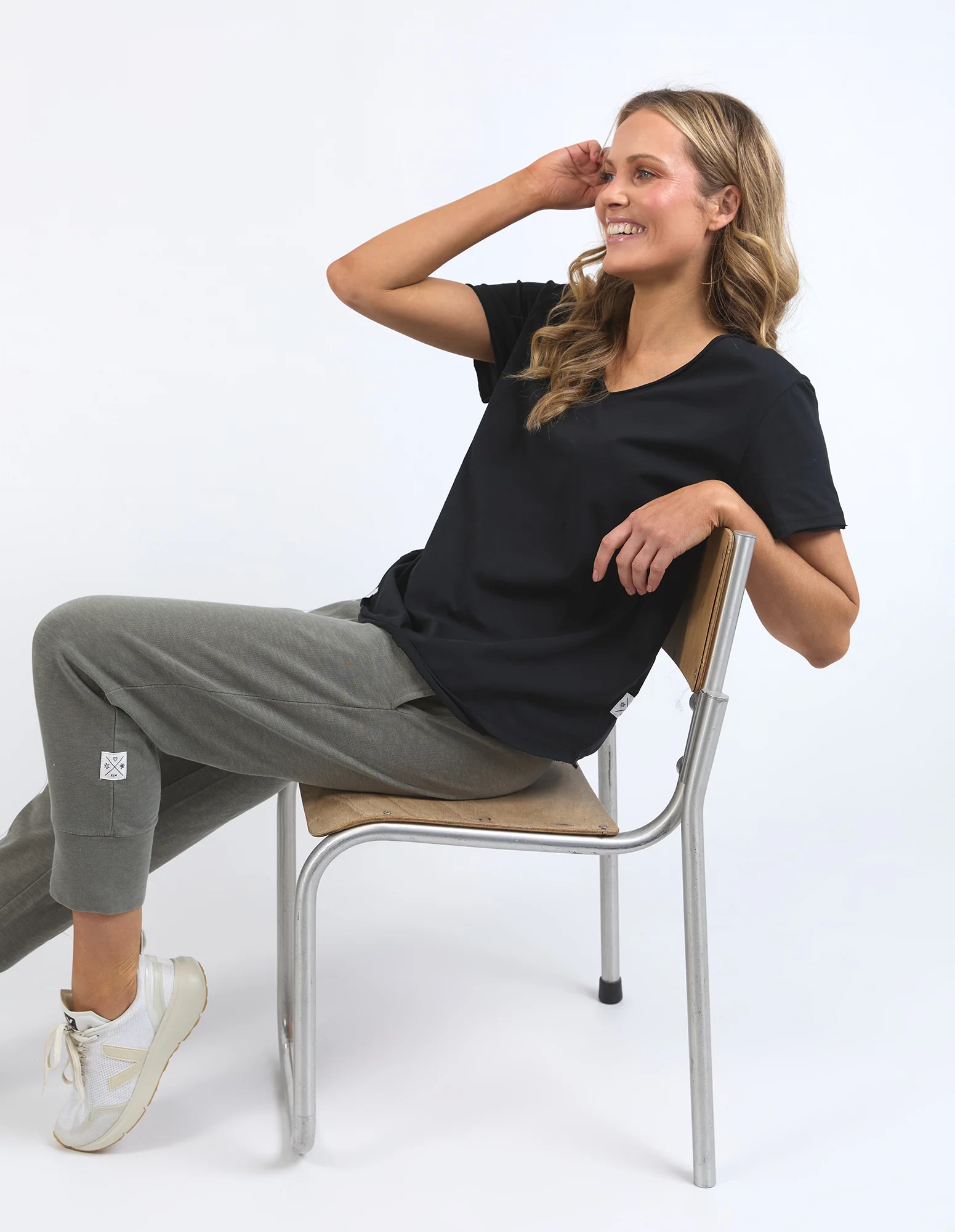 Elm Pima Vee Tee Black - Image 4