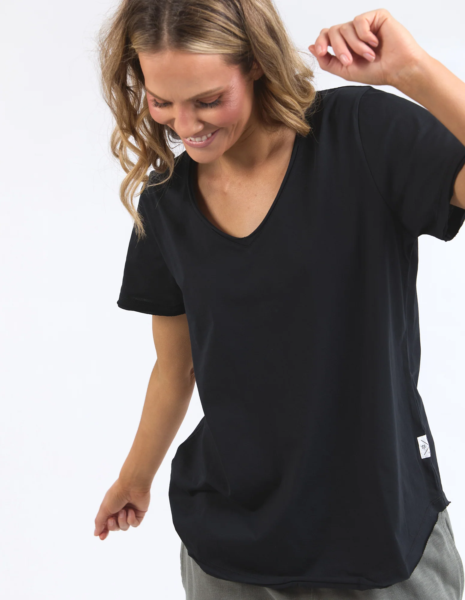 Elm Pima Vee Tee Black - Image 5