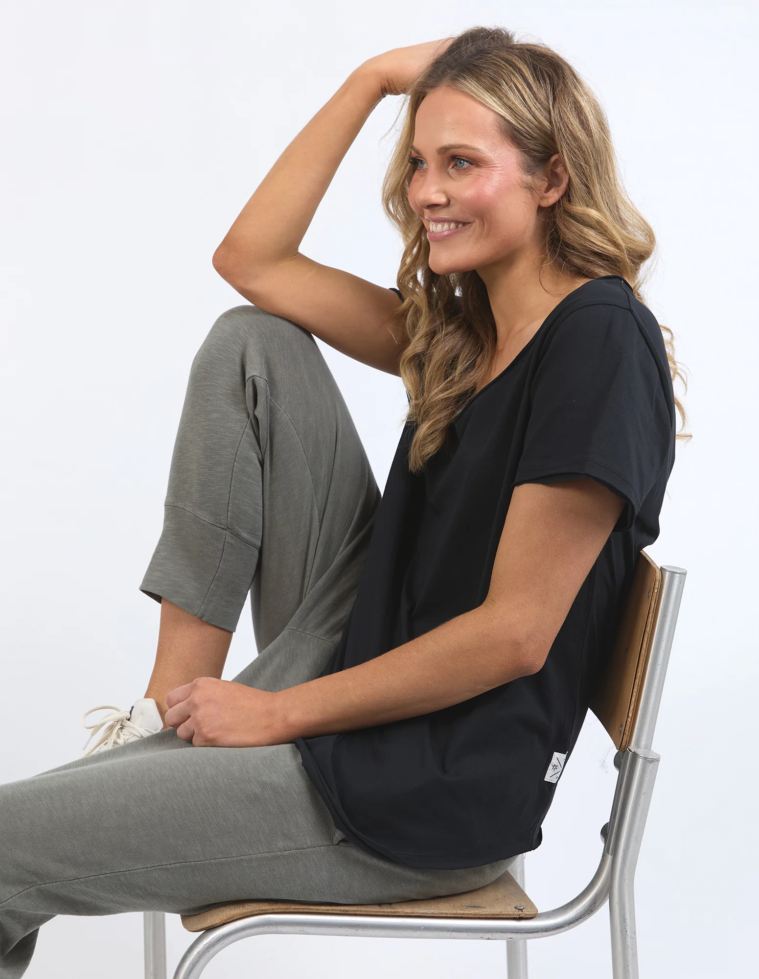 Elm Pima Vee Tee Black - Image 6