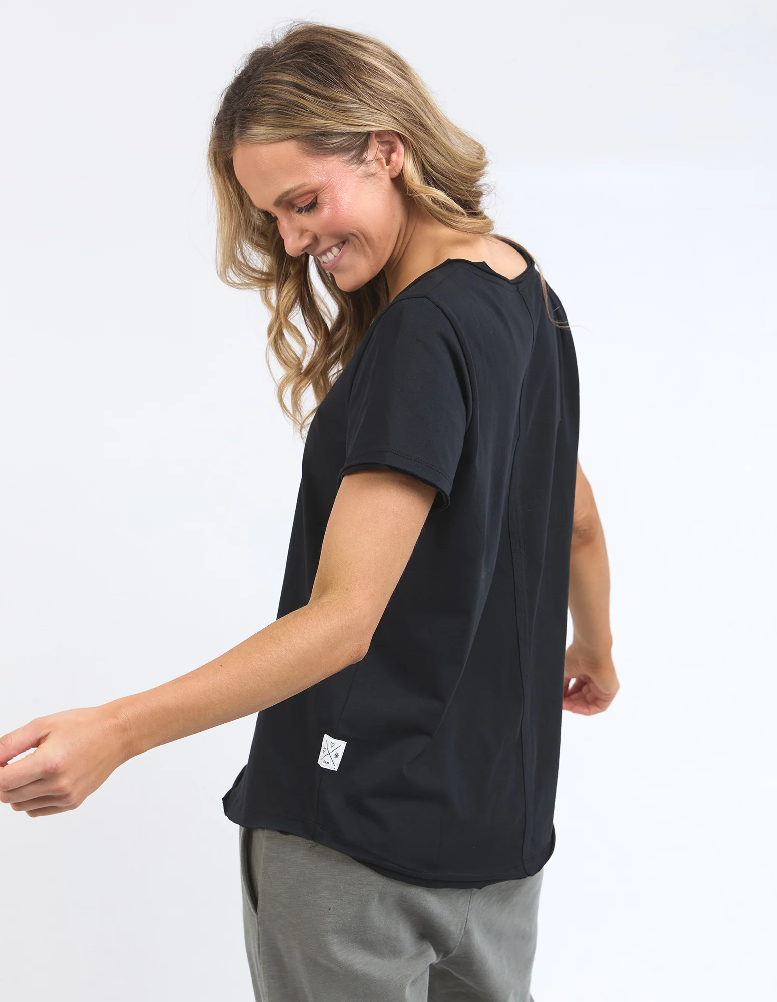 Elm Pima Vee Tee Black - Image 7