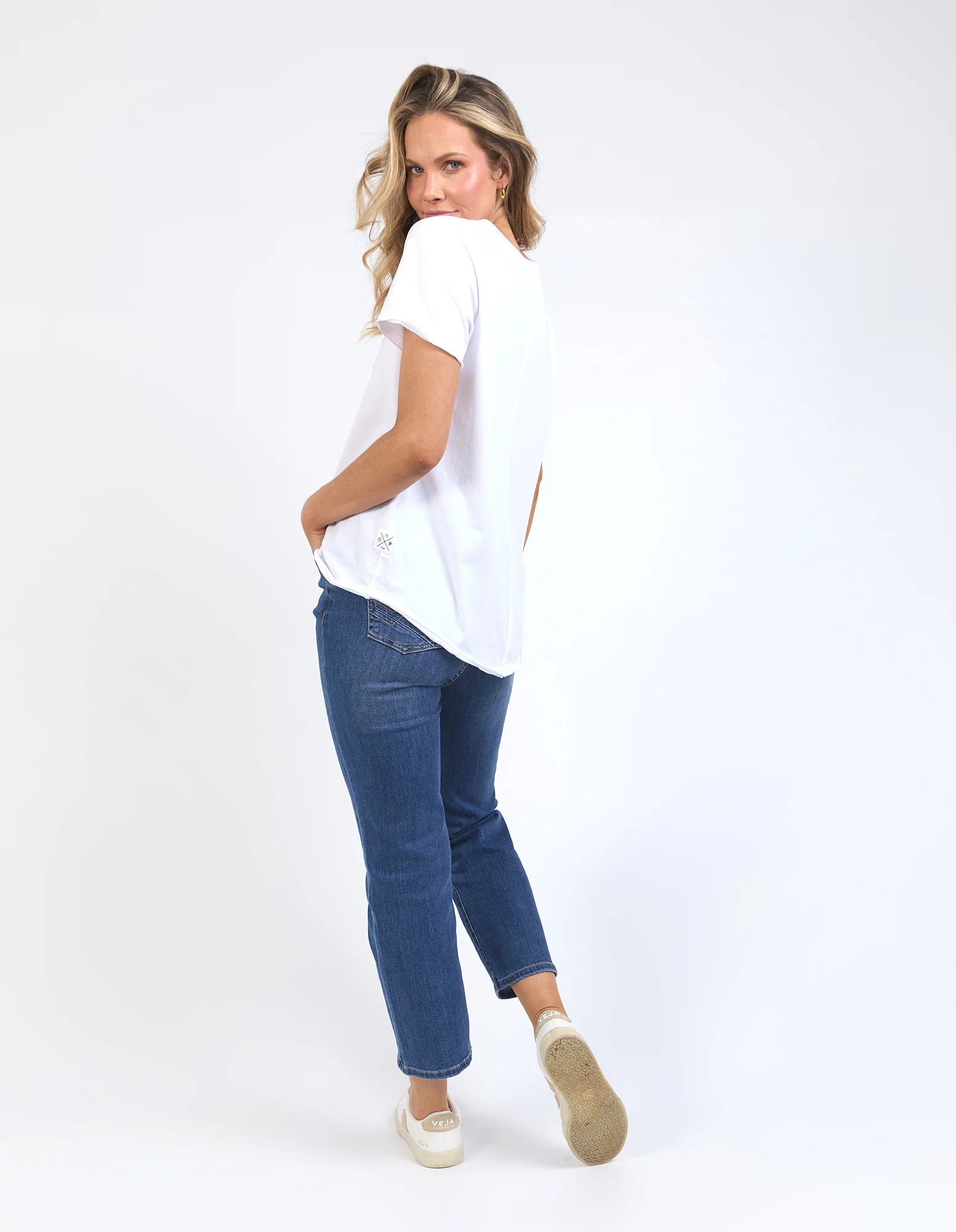 Elm Pima Vee Tee White - Image 6