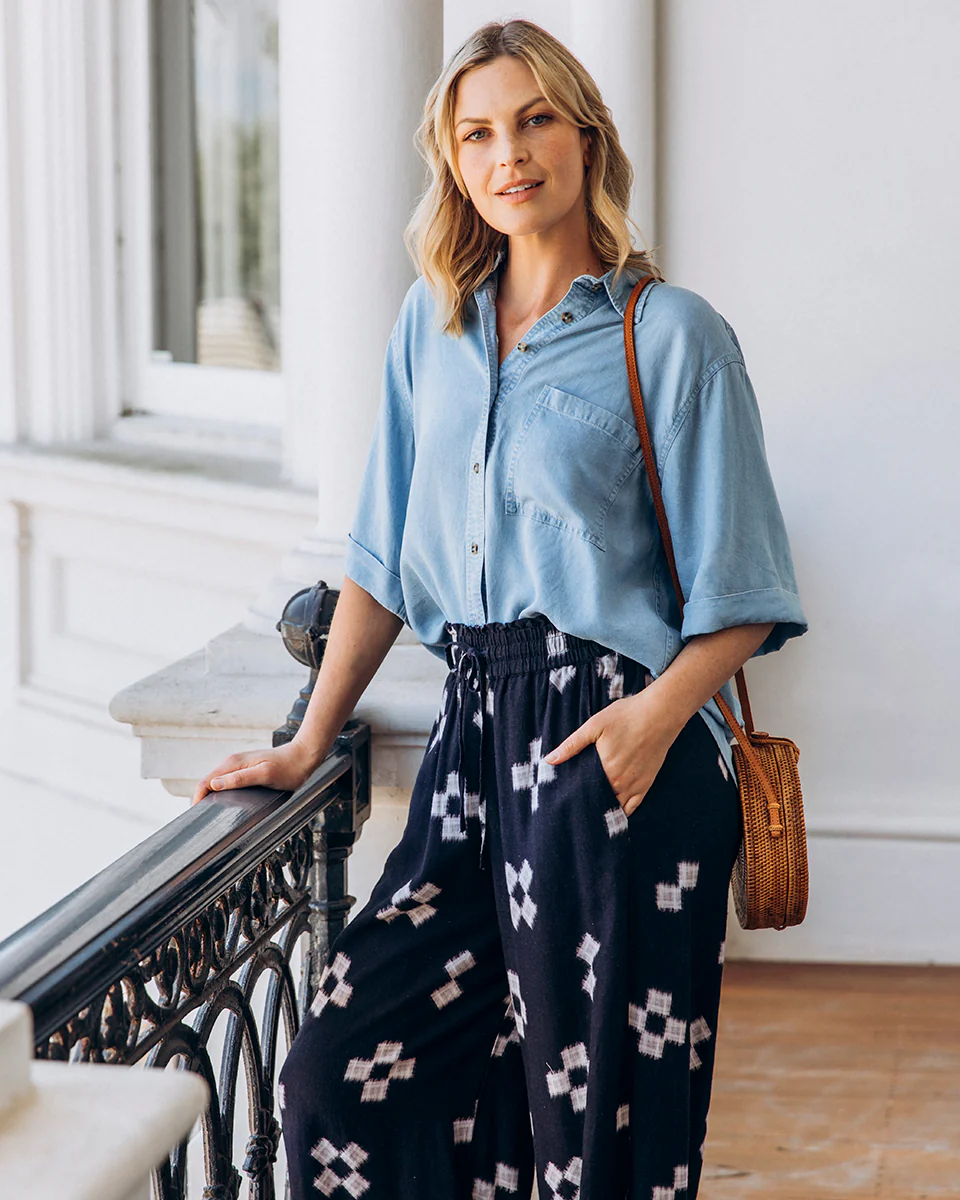 Elm Positano Pant Navy Print - Image 2