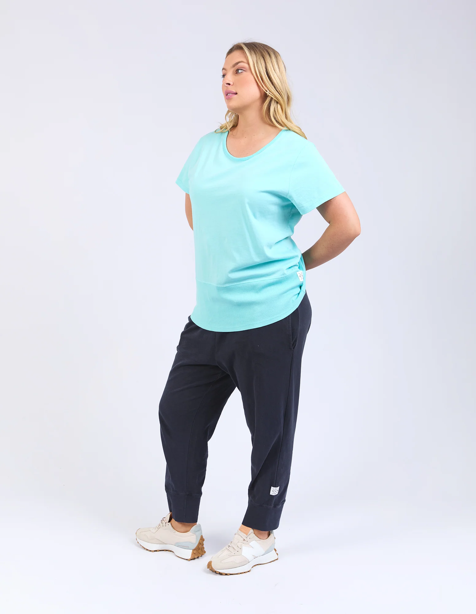 Elm Rib S/S Tee Tonic Blue - Image 5