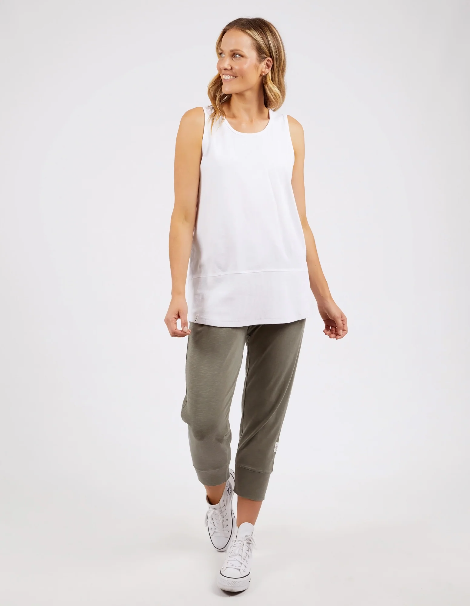 Elm Rib Tank White - Image 3