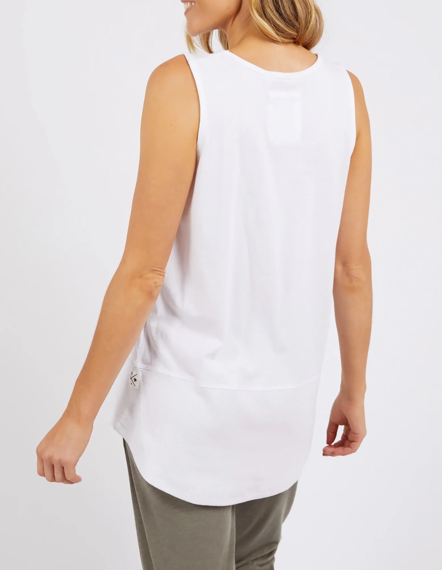 Elm Rib Tank White - Image 5
