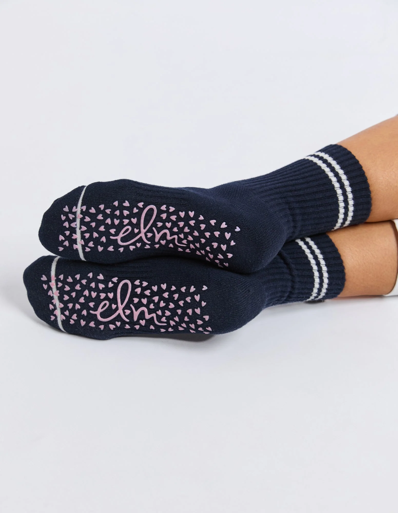 Elm Ribbed College Sock Navy - Image 2