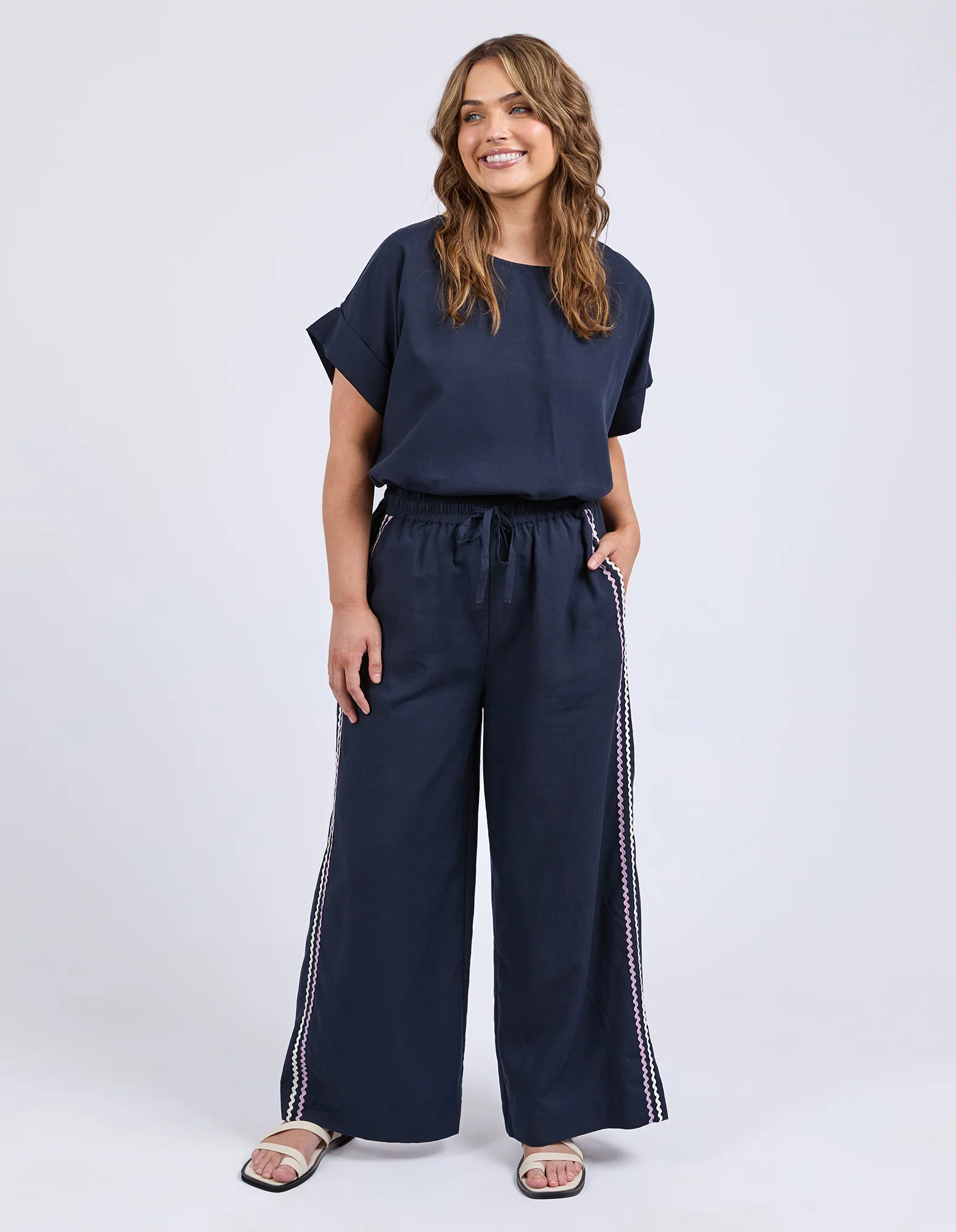 Elm Ric Rac Pant Navy - Image 6