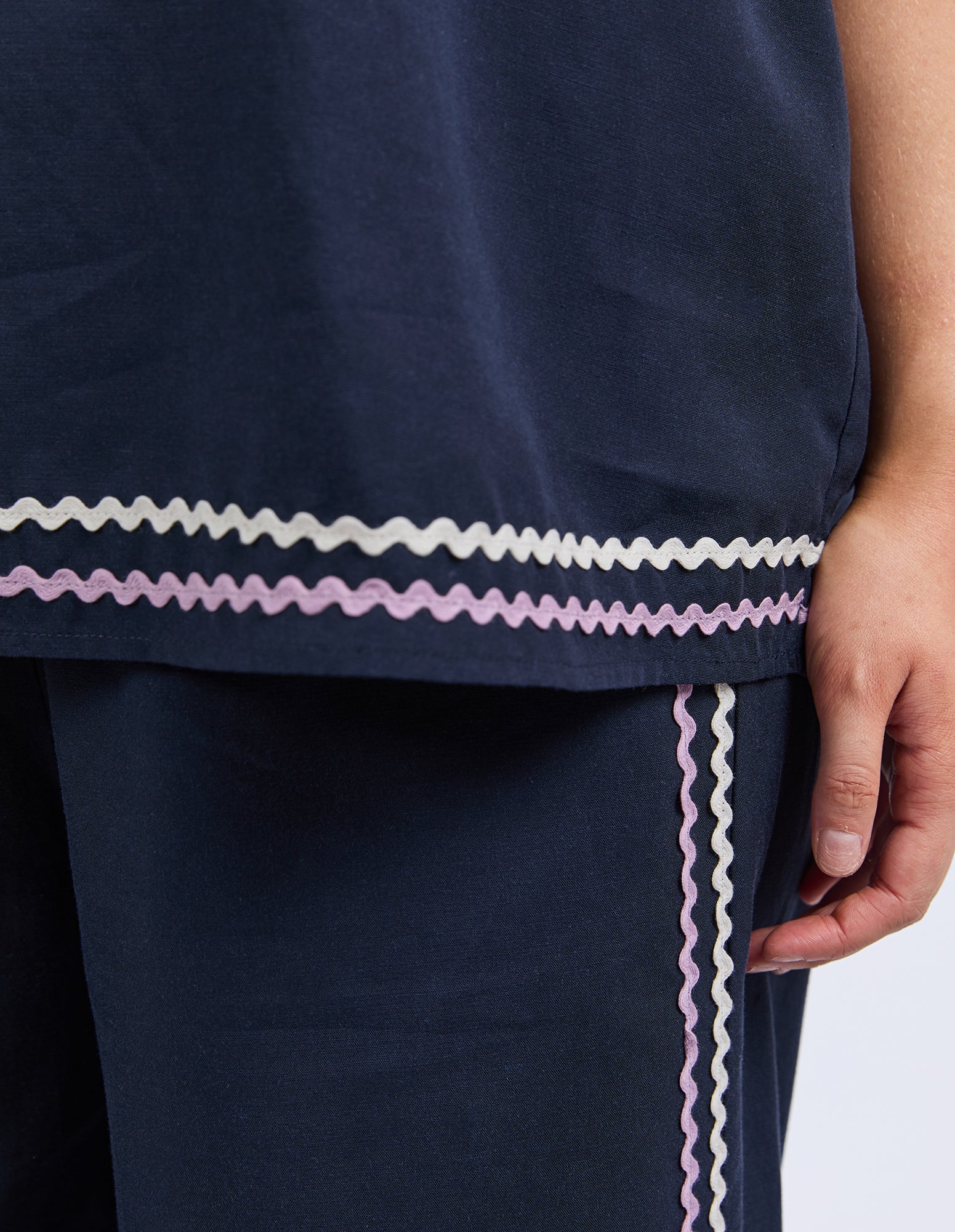 Elm Ric Rac Top Navy - Image 5