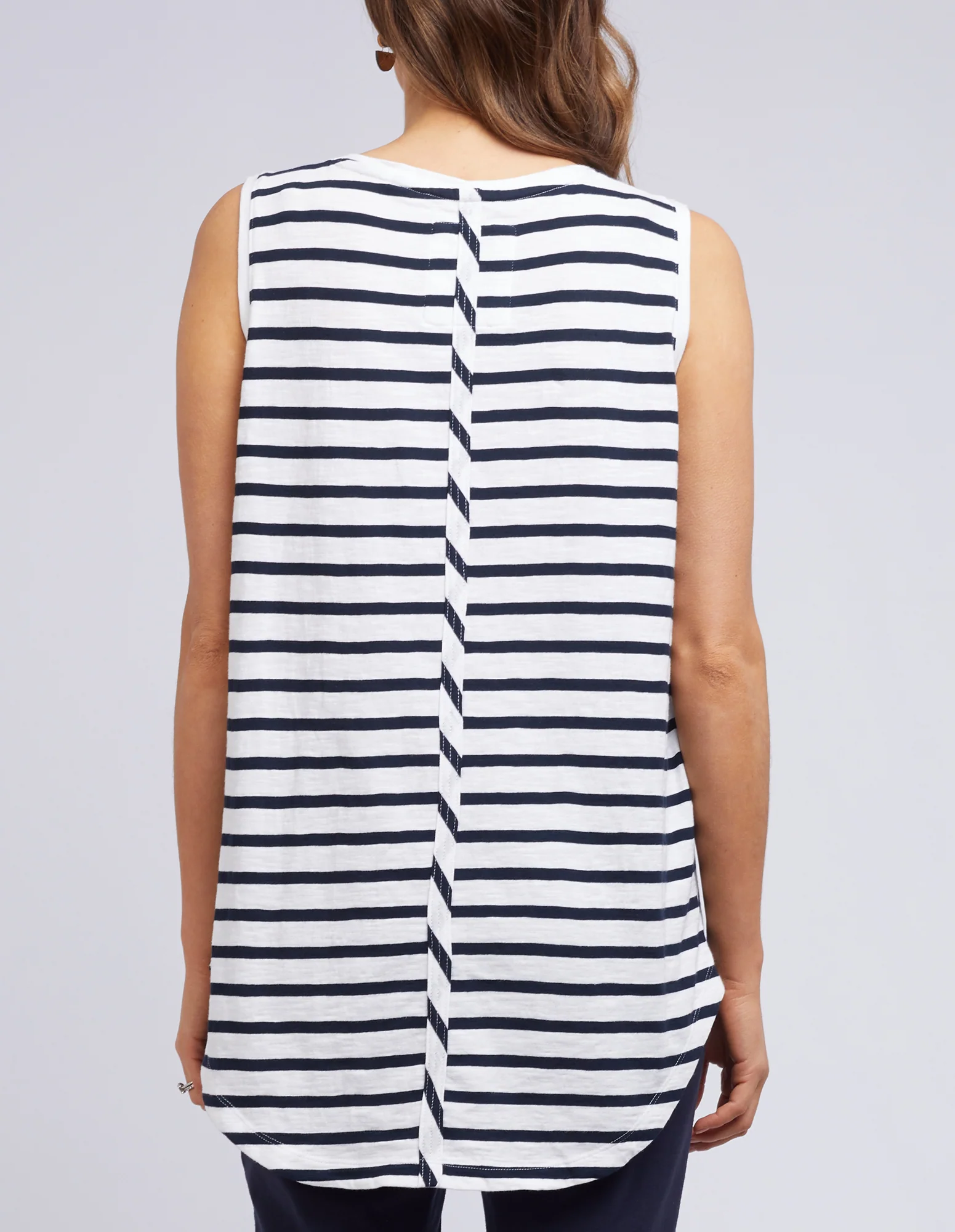 Elm Scoop Tank White & Navy Stripe - Image 5
