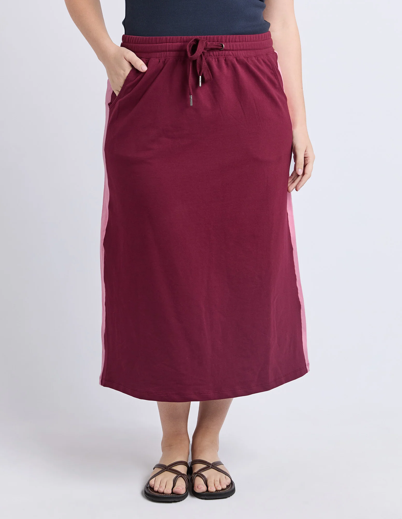 Elm Sloane Fleece Skirt Plum - Image 3