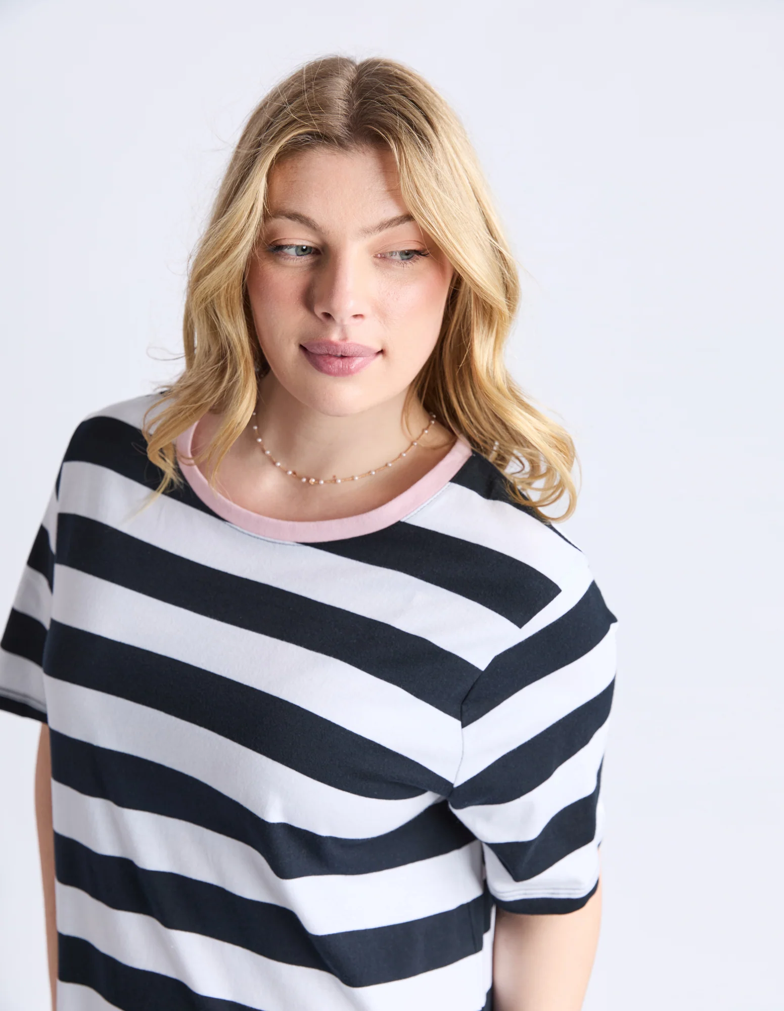 Elm Sorrento Dress Black And White Stripe - Image 3