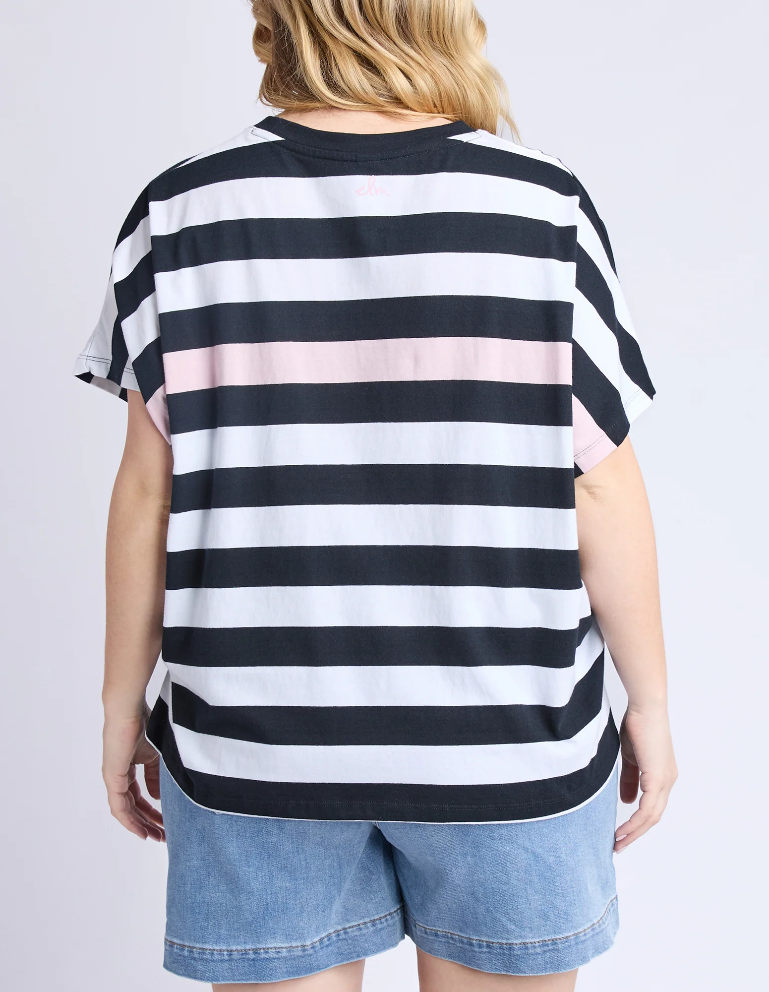 Elm Sorrento Tee Black And White Stripe - Image 5