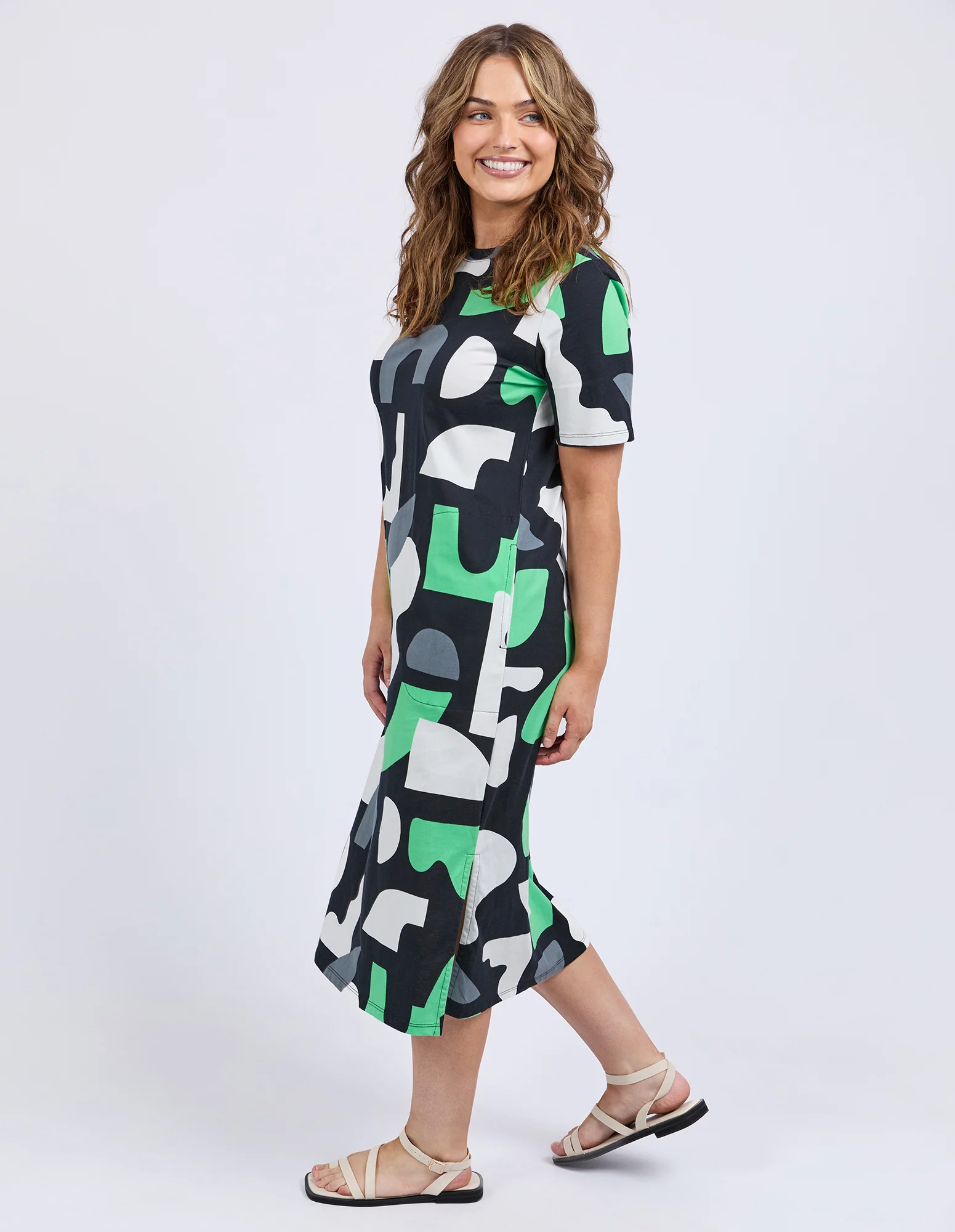 Elm Stijl Dress Abstract Yardage Print - Image 5