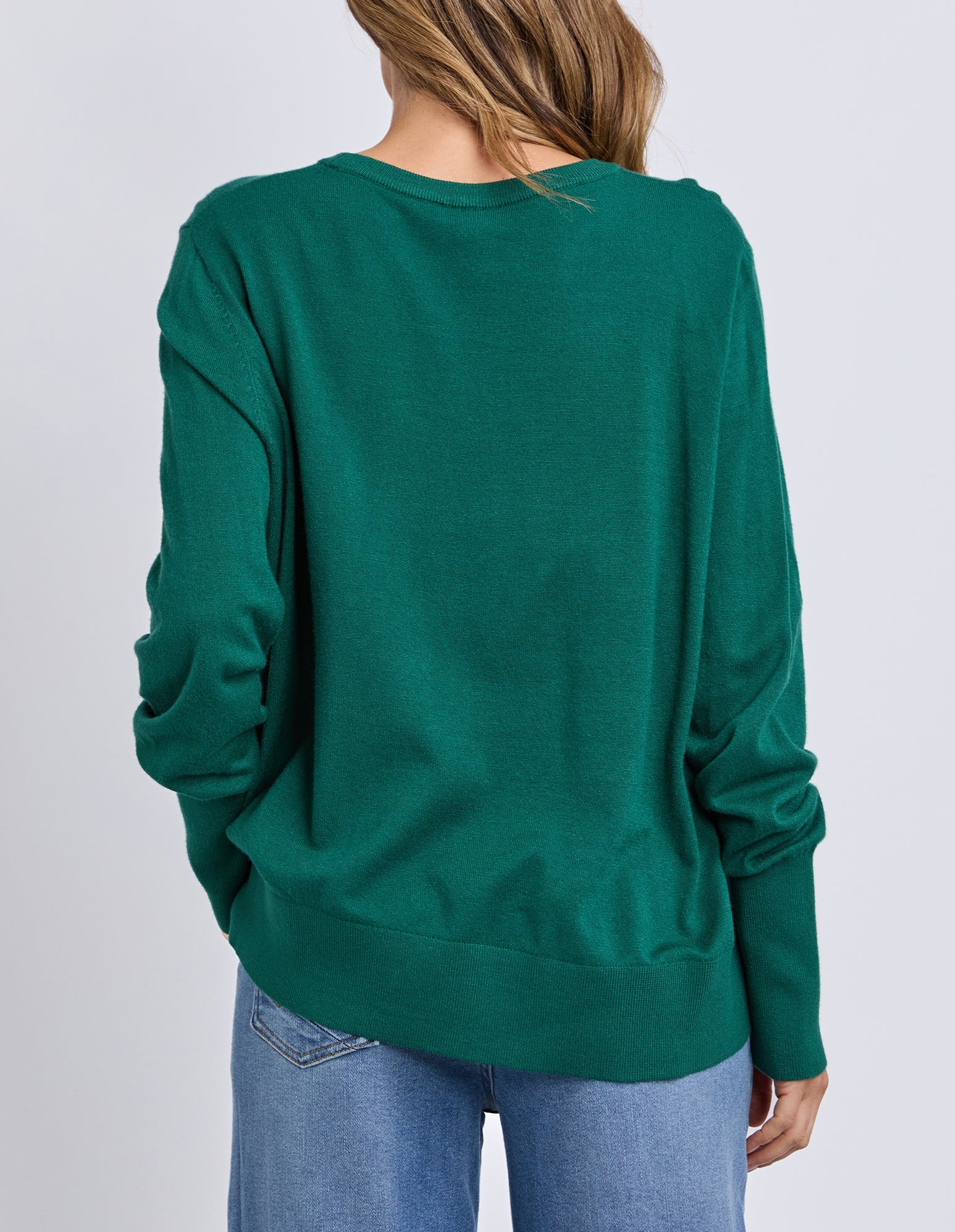 Elm Sunny Long Sleeve Knit Top Turquoise - Image 6