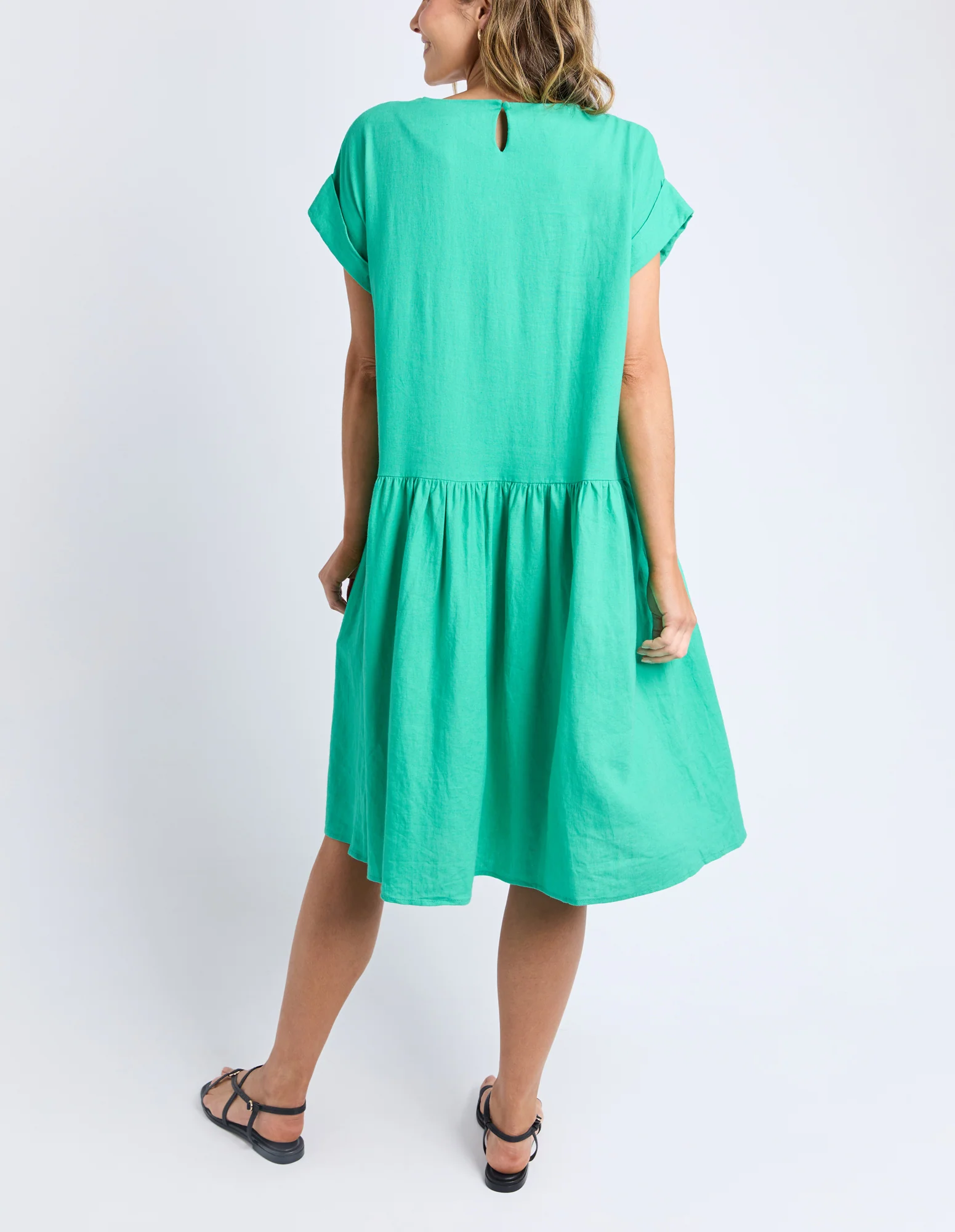 Elm Sunset Hour Solid Dress Gumdrop Green - Image 8