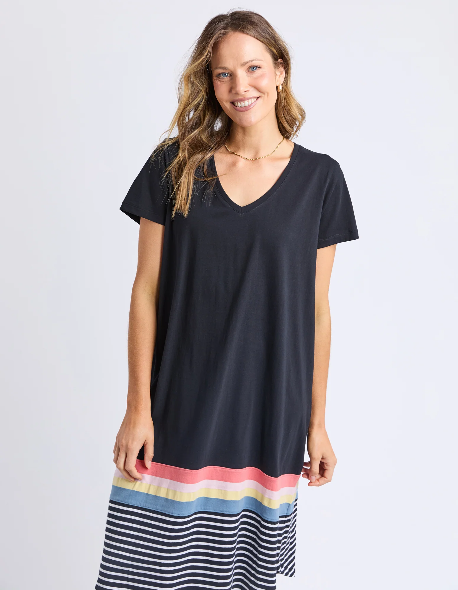 Elm Terra Tee Dress Washed Black - Image 2