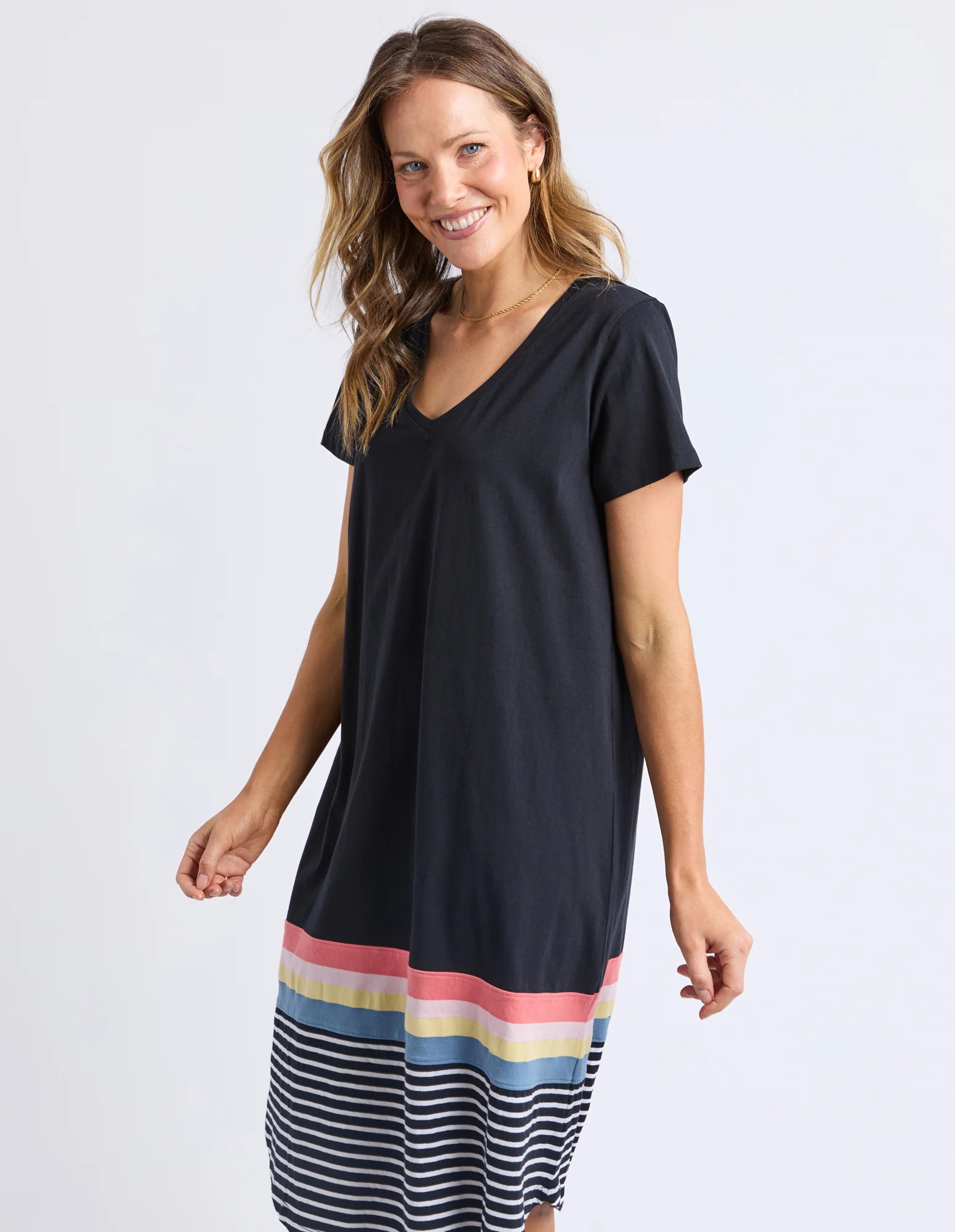 Elm Terra Tee Dress Washed Black - Image 3
