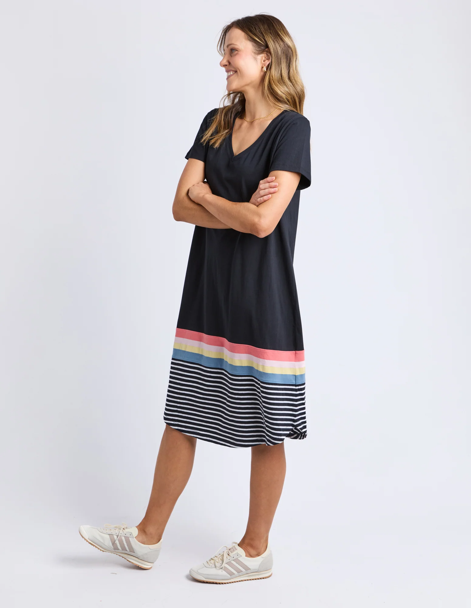 Elm Terra Tee Dress Washed Black - Image 4