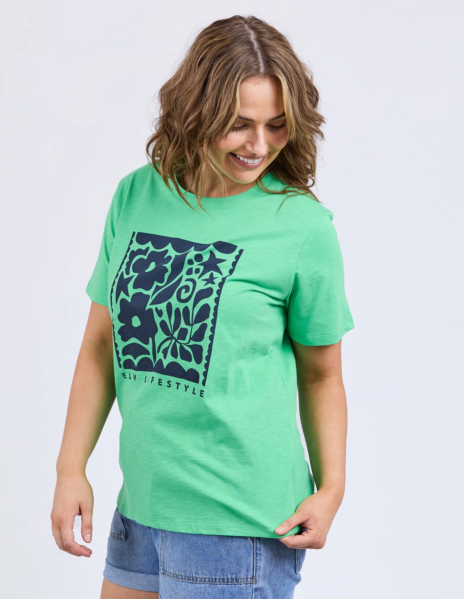 Elm Winona Tee Spring Green - Image 3