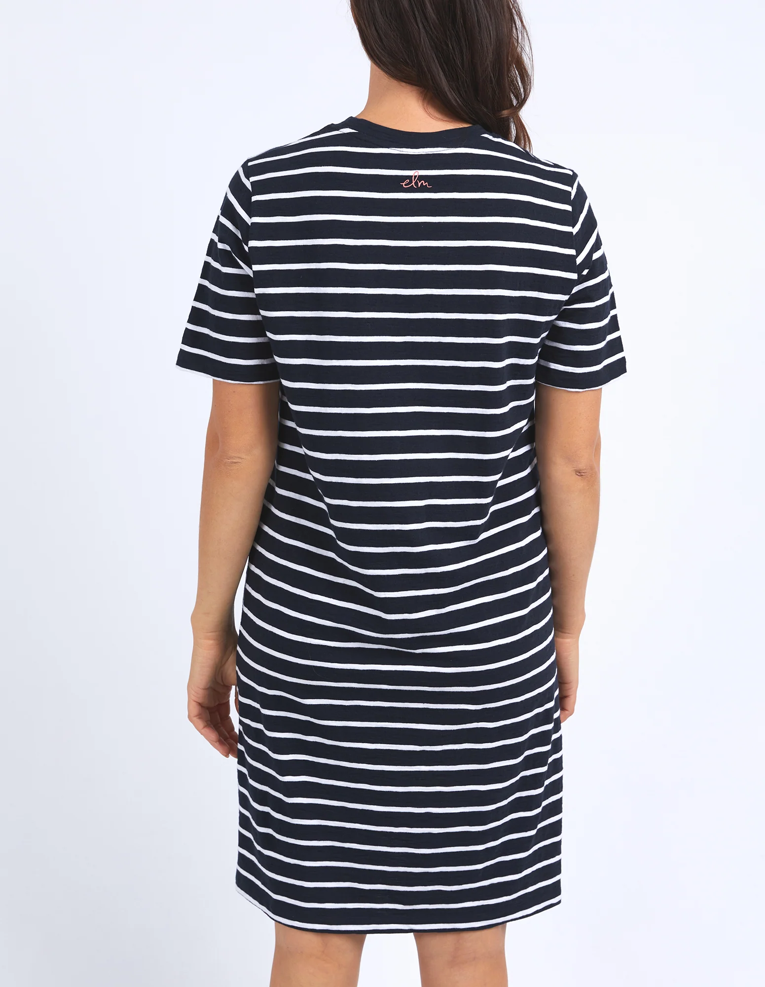 Elm Zena Tee Dress Navy & White Stripe - Image 5