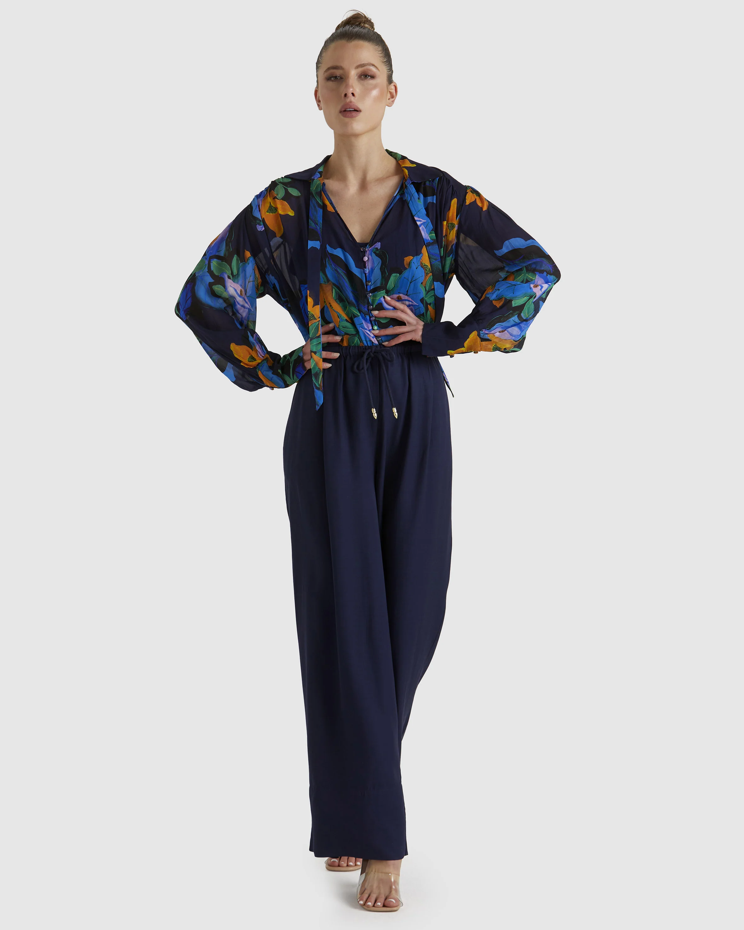Fate Twilight Blouse Navy Floral - Image 4