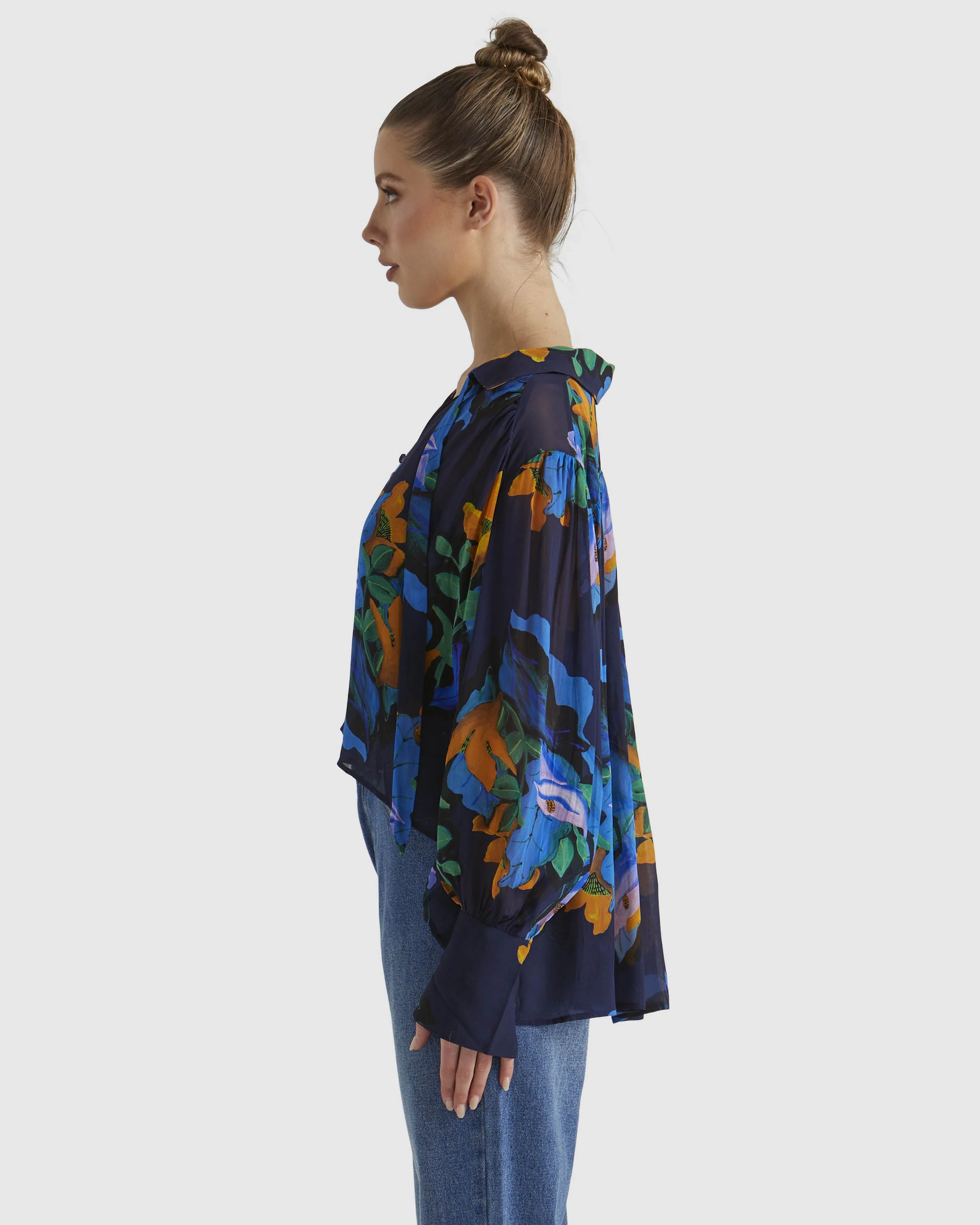 Fate Twilight Blouse Navy Floral - Image 6