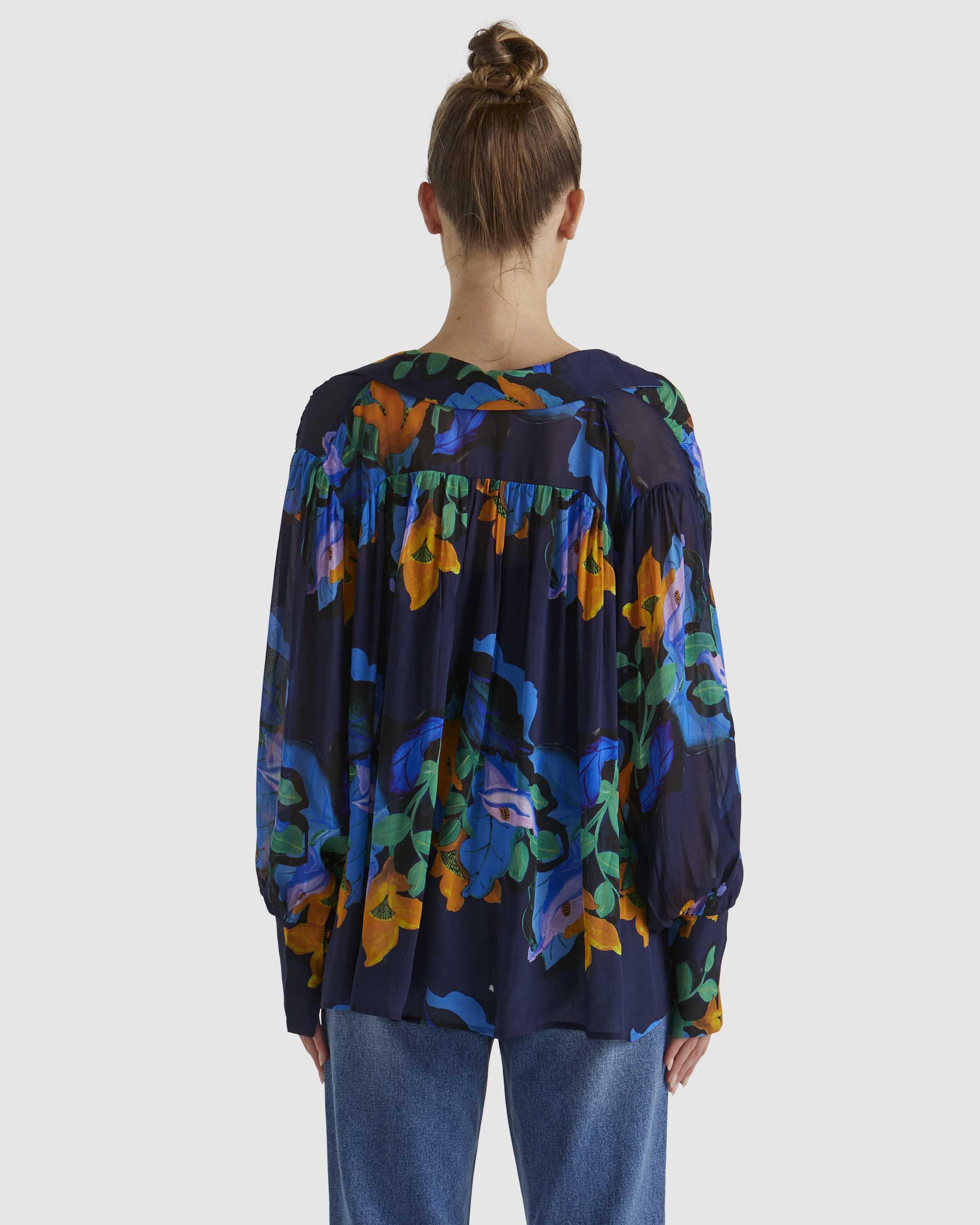 Fate Twilight Blouse Navy Floral - Image 7