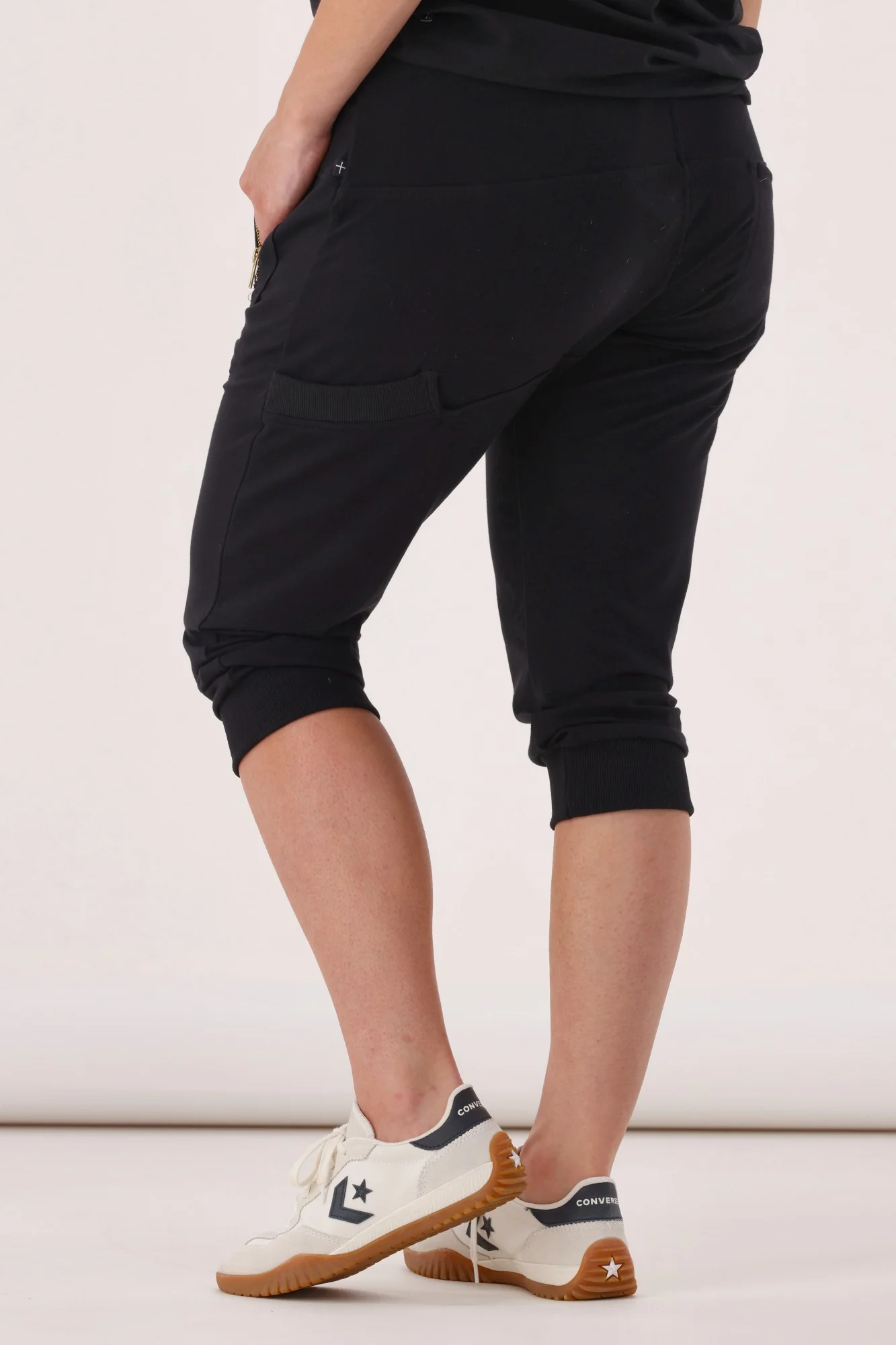 Federation Cut Trackies Lil Plus Black With Gold Zips - Image 7