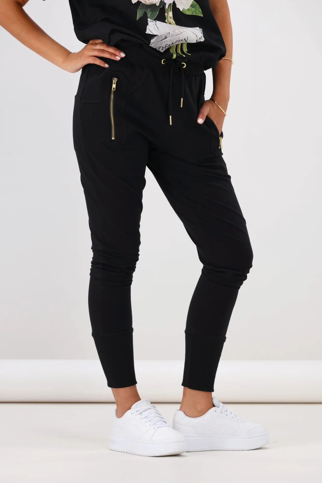 Federation Escape Trackies Black With Gold Zips - Image 5