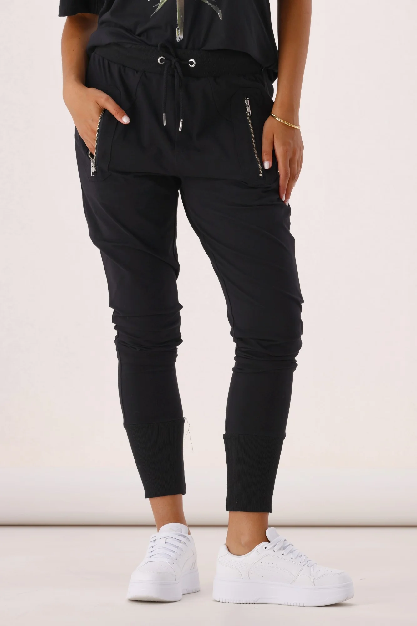 Federation Escape Trackies Black With Silver Zips - Image 2